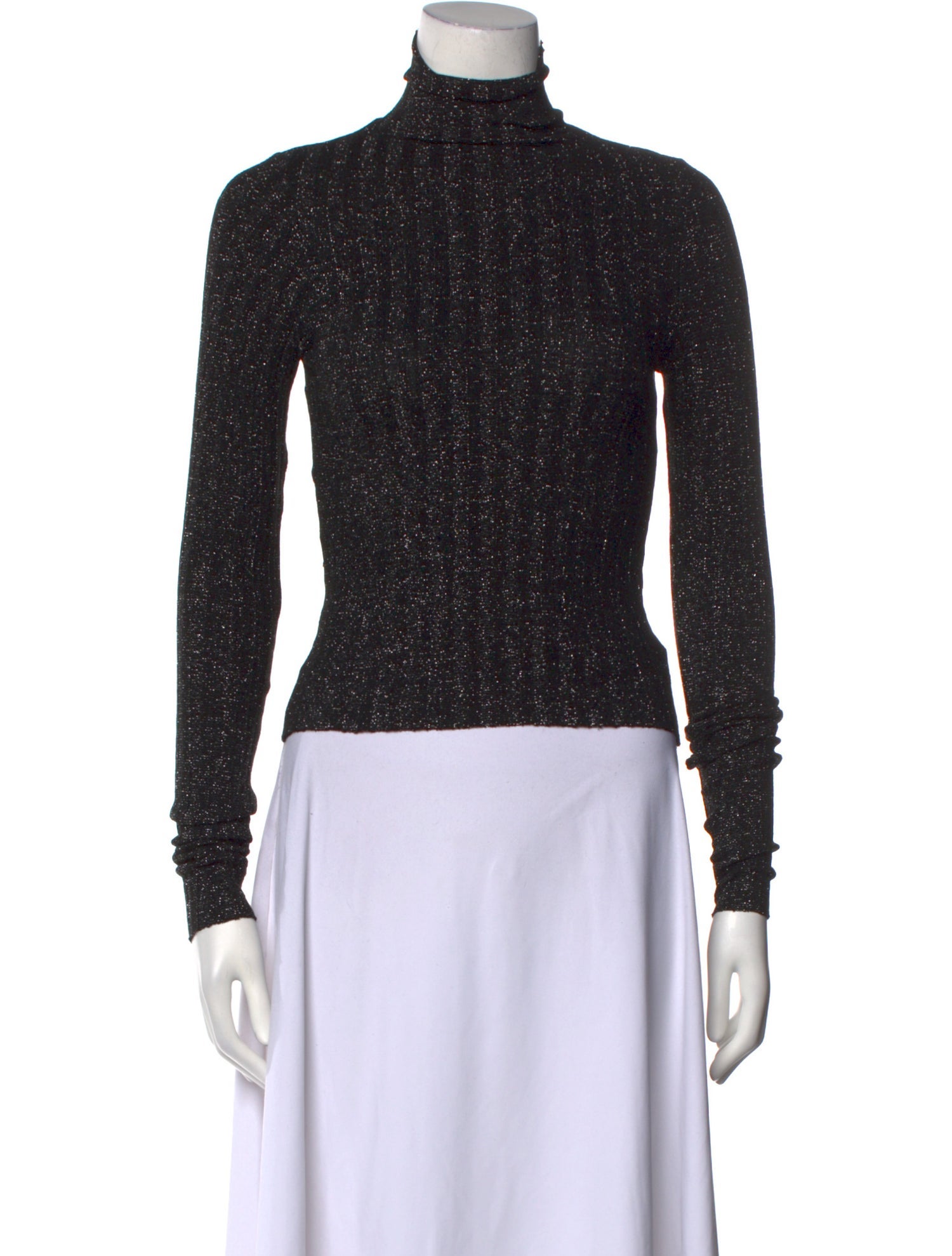 Enza Costa Turtleneck Long Sleeve Crop Top