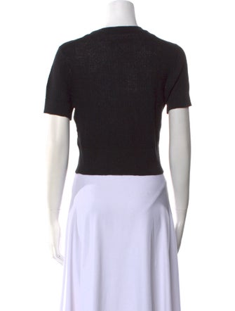 Enza Costa Crew Neck Short Sleeve Crop Top