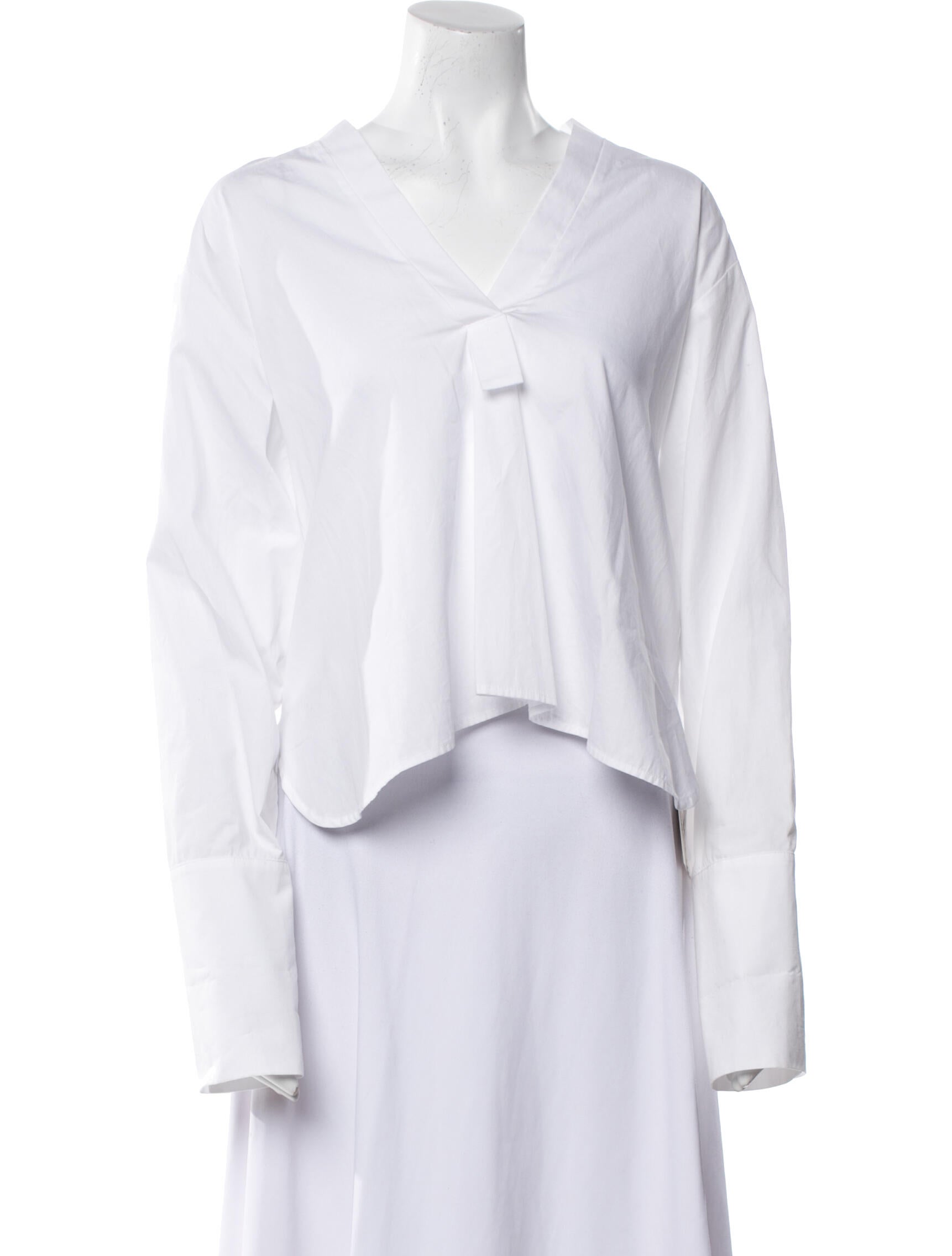 Enza Costa V-Neck Long Sleeve Crop Top