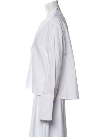 Enza Costa V-Neck Long Sleeve Crop Top