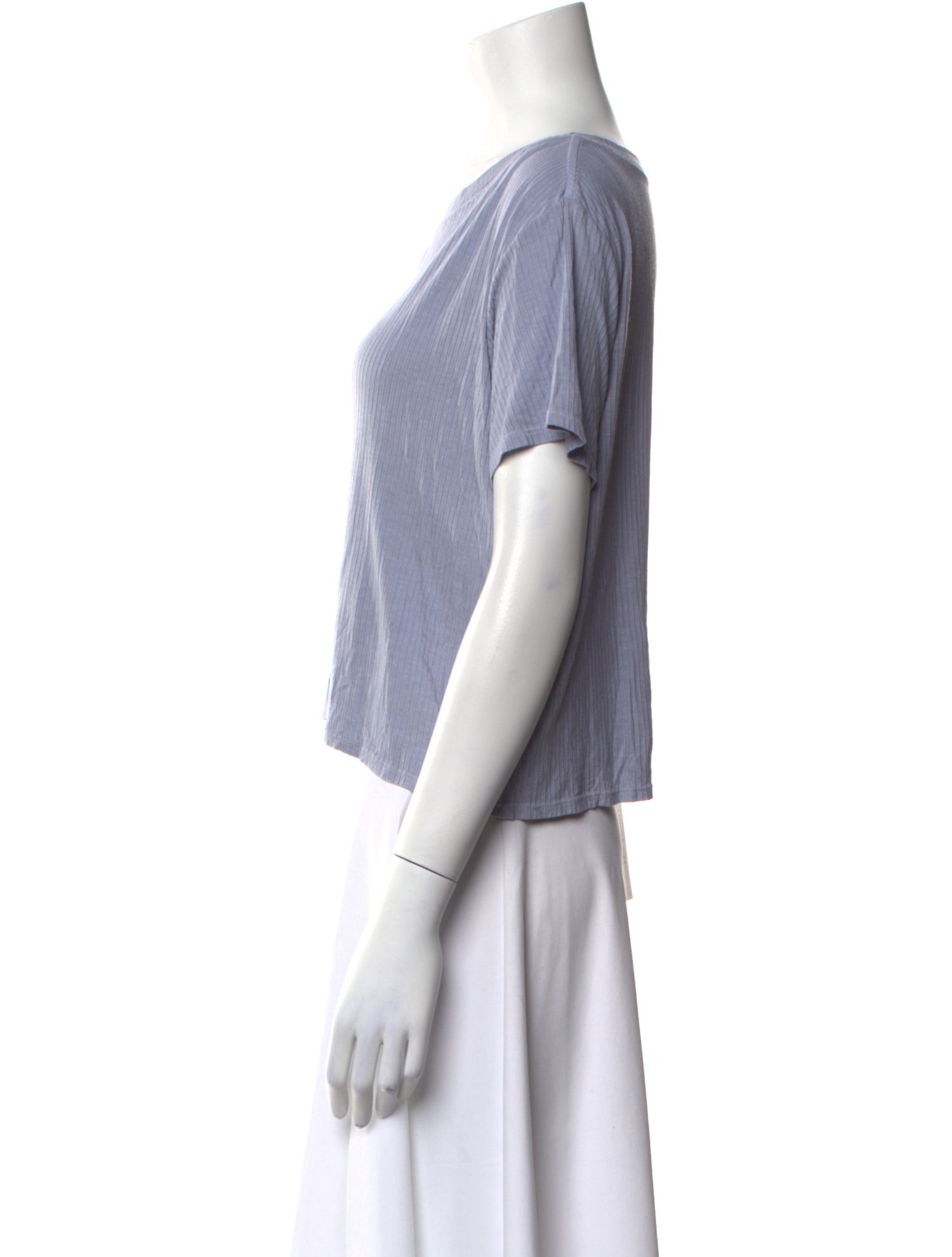 Enza Costa Bateau Neckline Short Sleeve T-Shirt