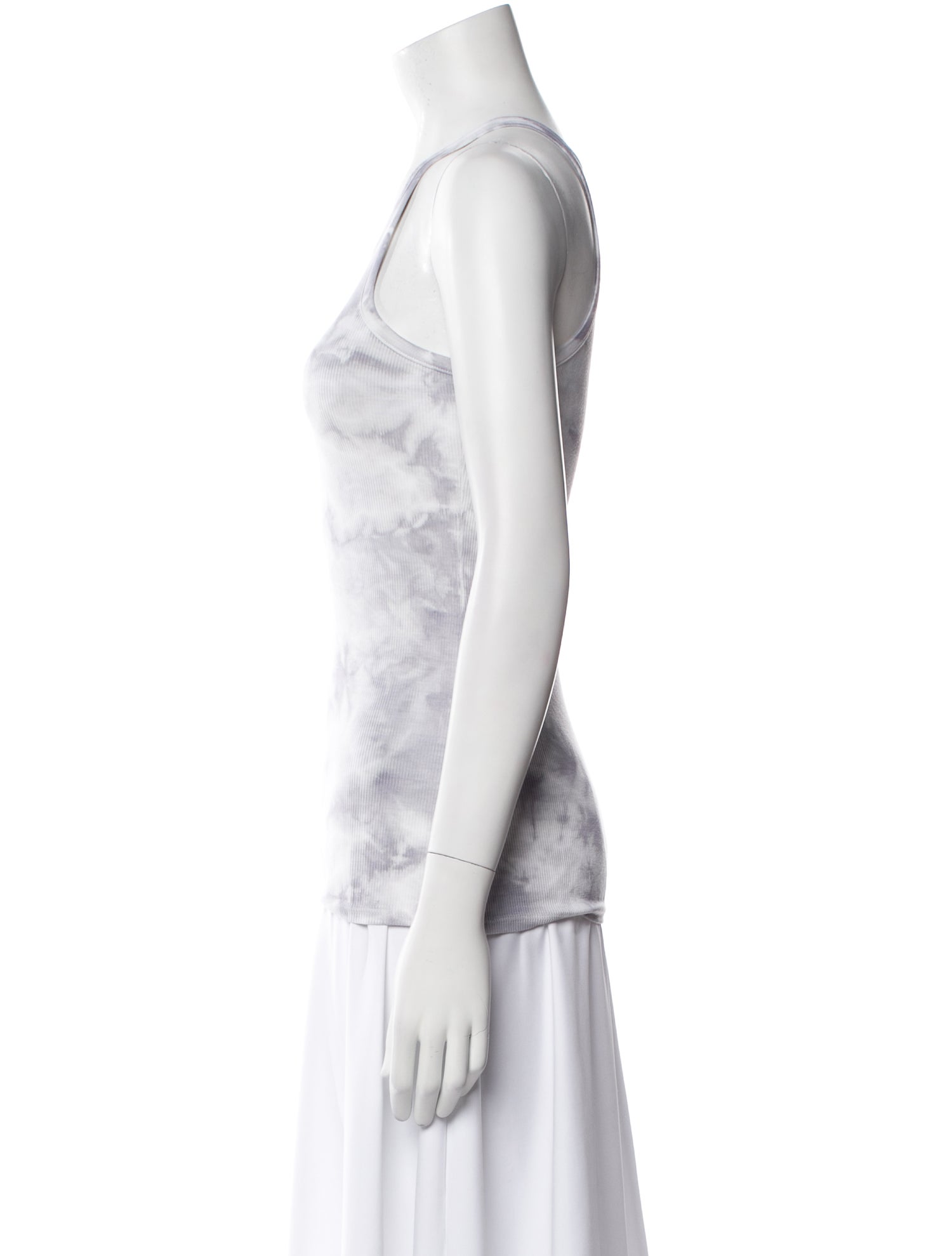 Enza Costa Tie-Dye Print Scoop Neck Top