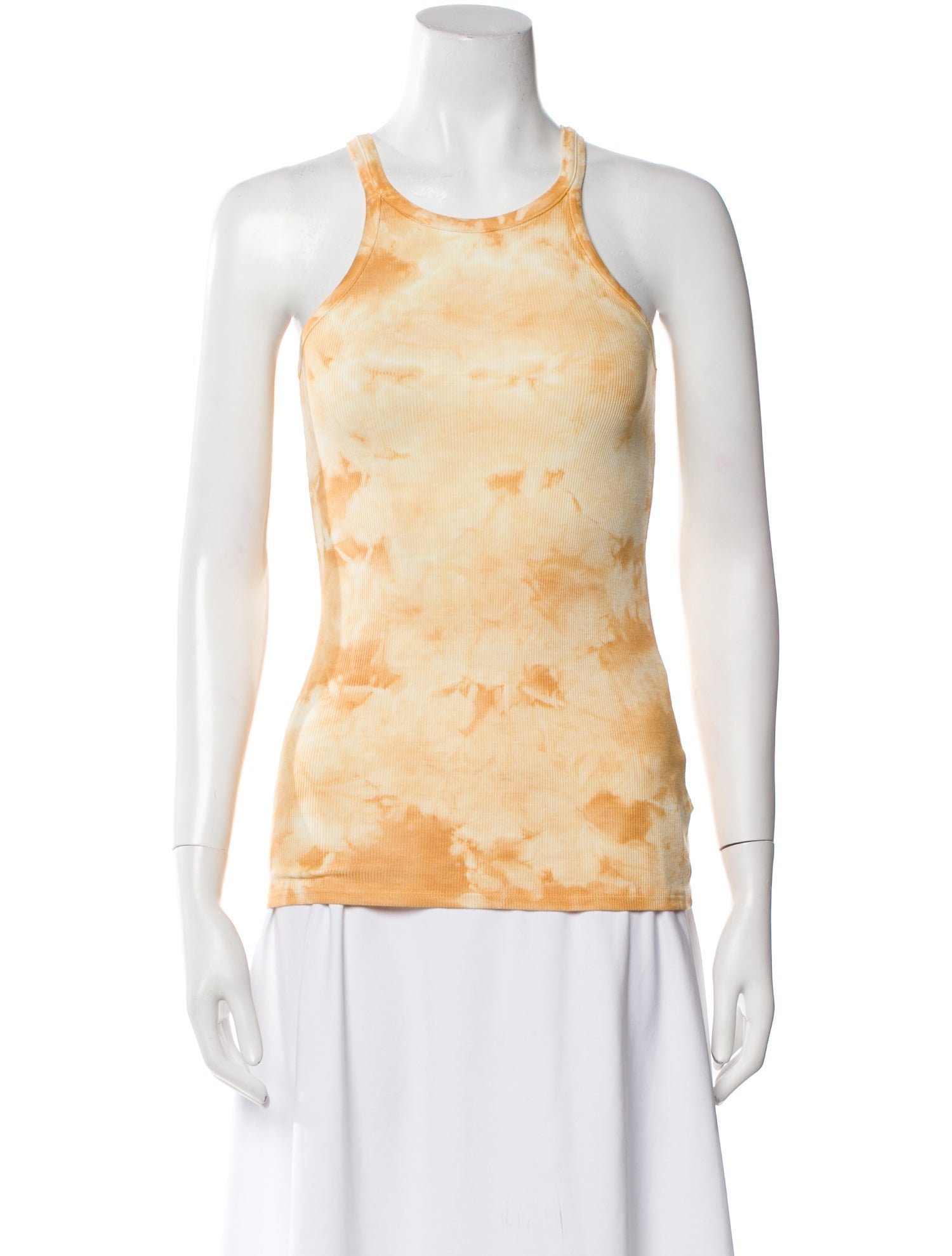 Enza Costa Tie-Dye Print Scoop Neck Top