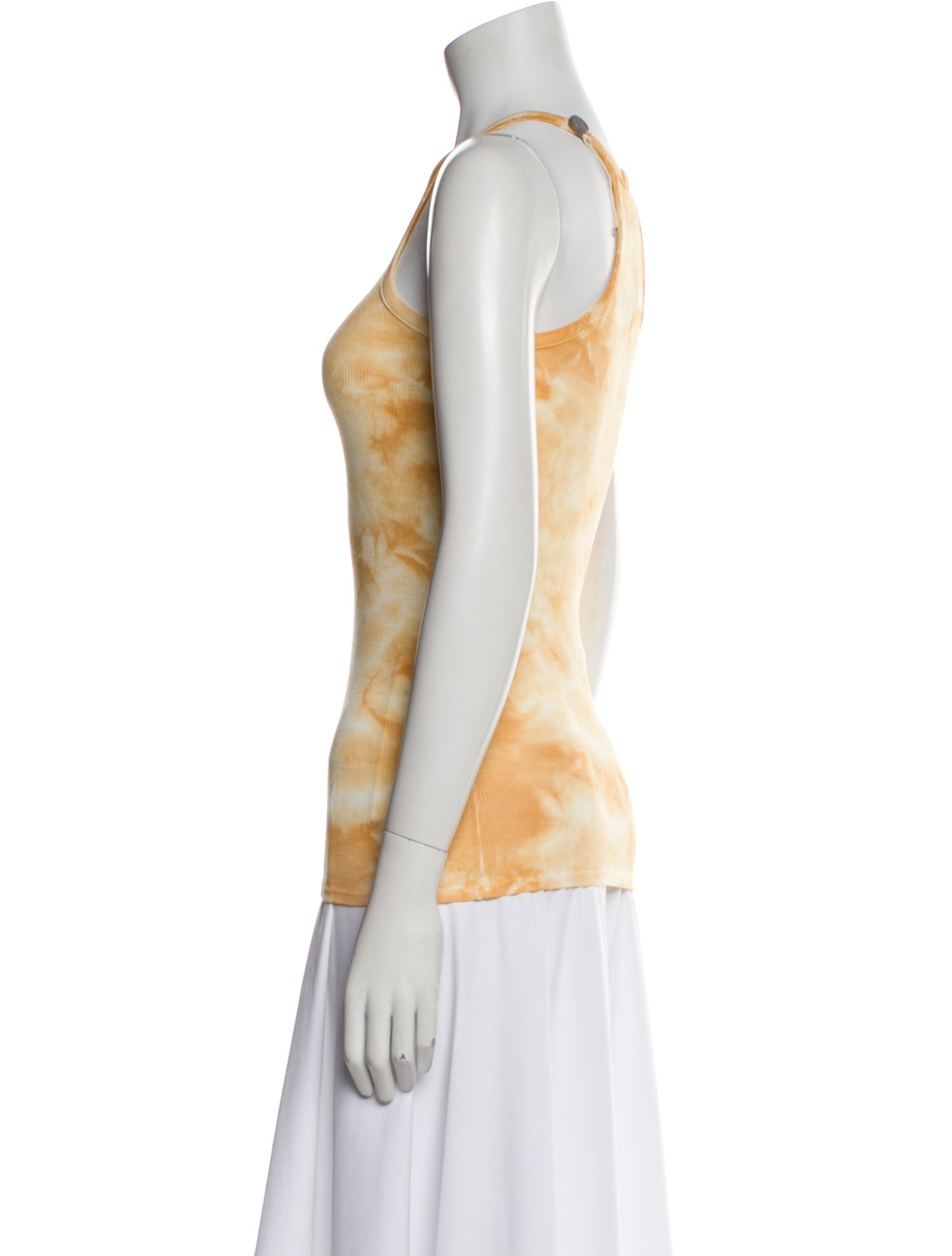Enza Costa Tie-Dye Print Scoop Neck Top