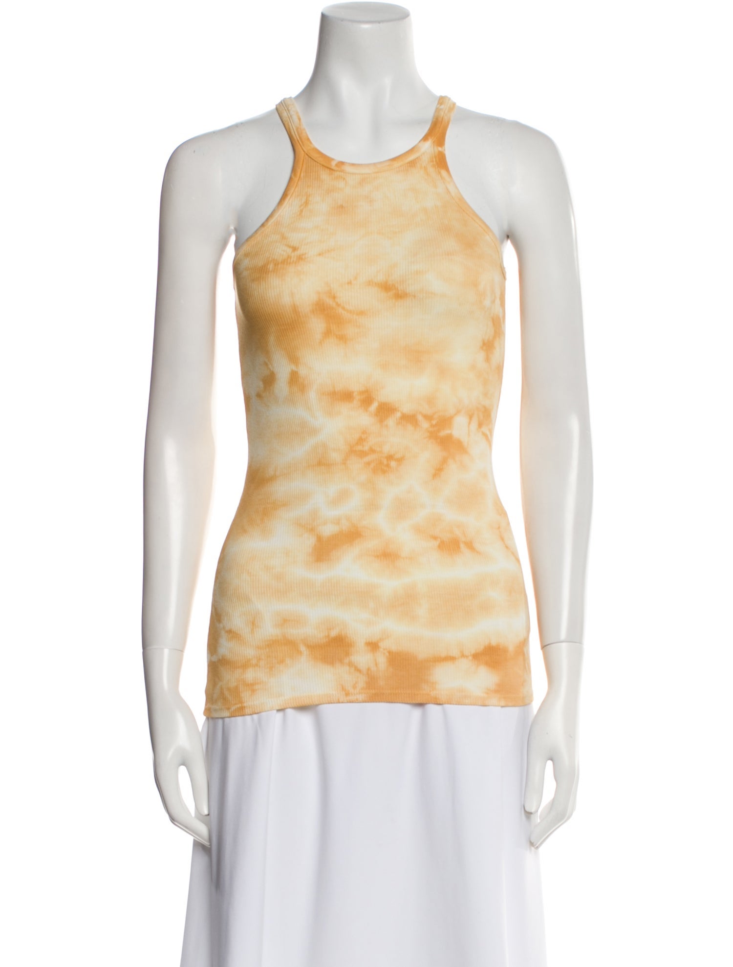 Enza Costa Tie-Dye Print Scoop Neck Top