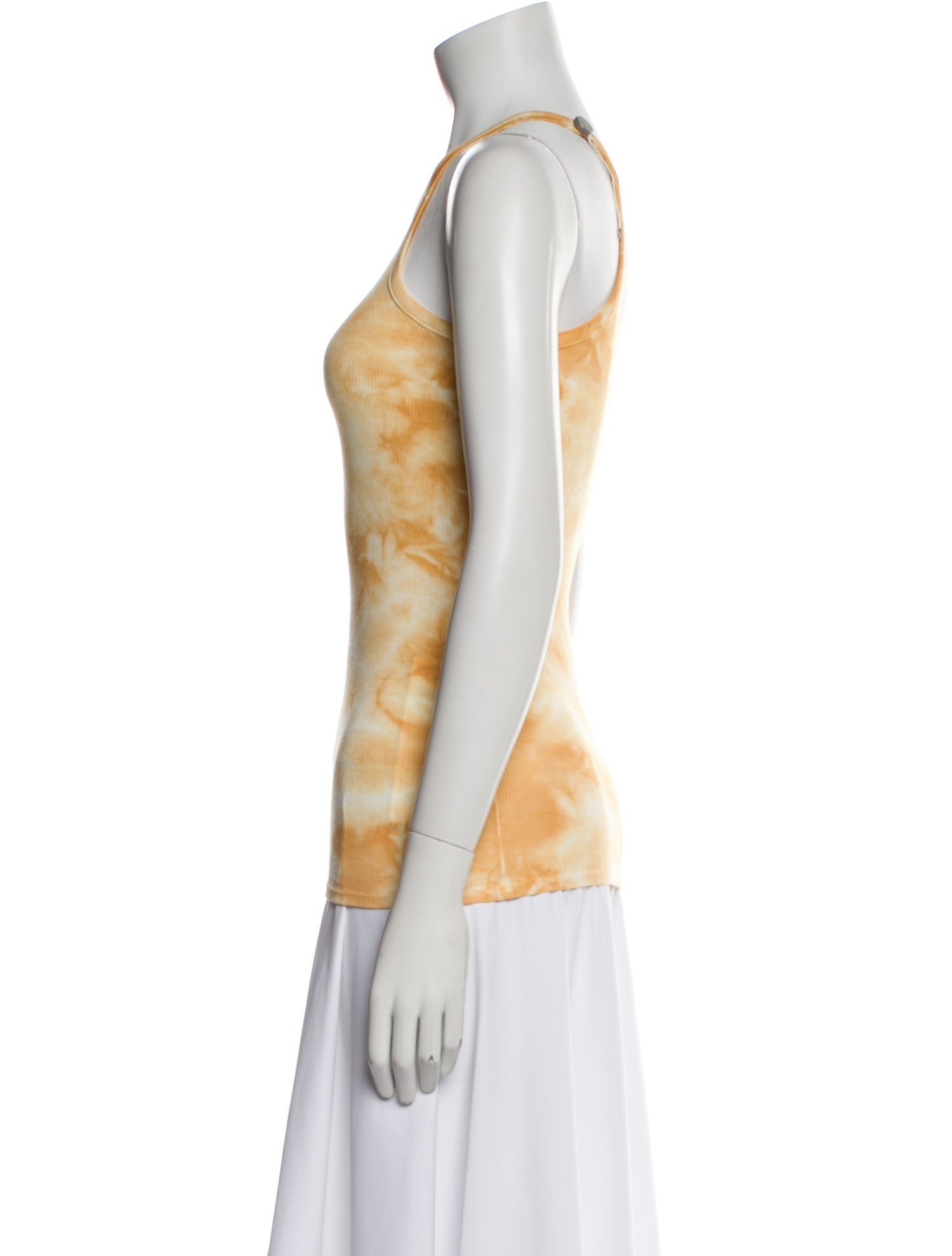 Enza Costa Tie-Dye Print Scoop Neck Top