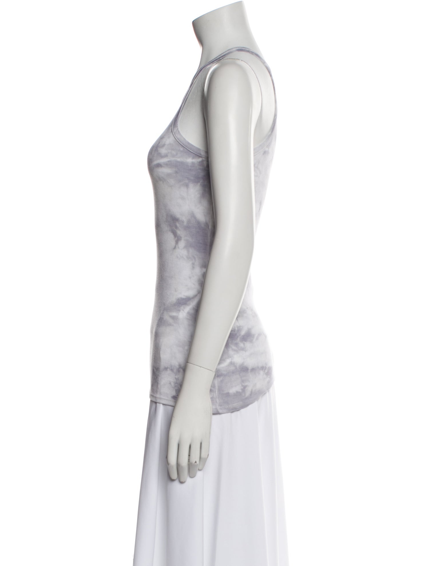 Enza Costa Tie-Dye Print Scoop Neck Top