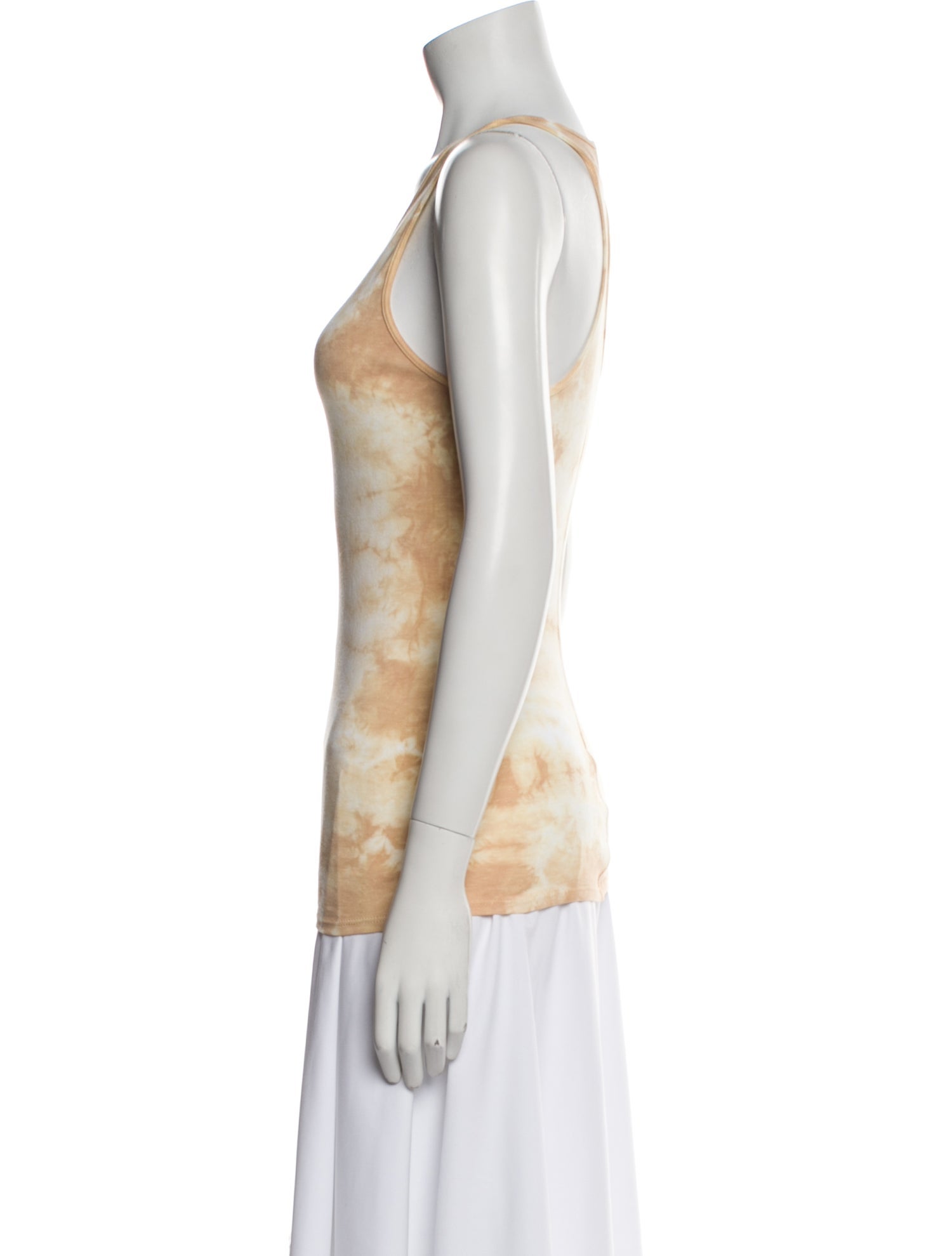 Enza Costa Tie-Dye Print Scoop Neck Top