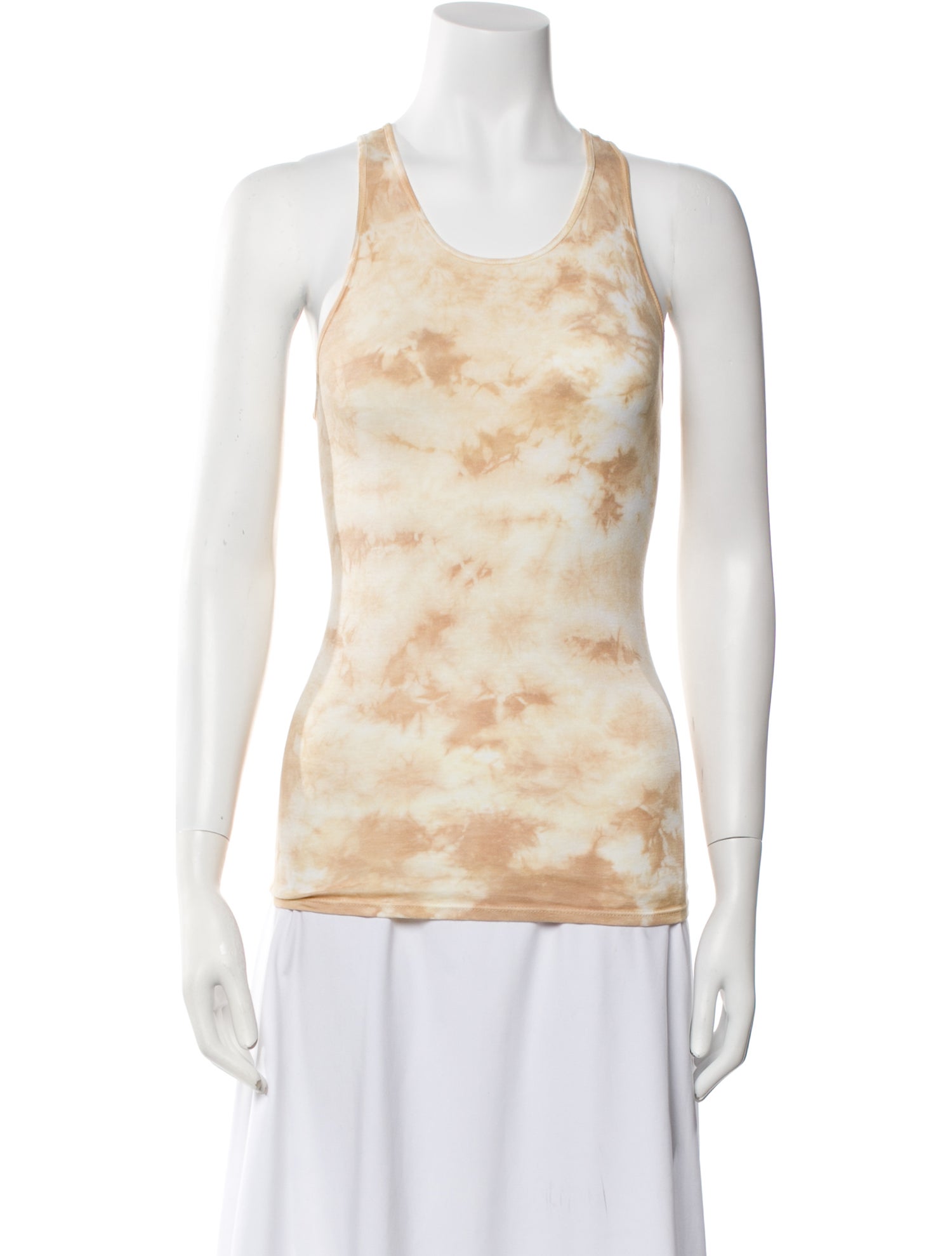 Enza Costa Tie-Dye Print Scoop Neck Top