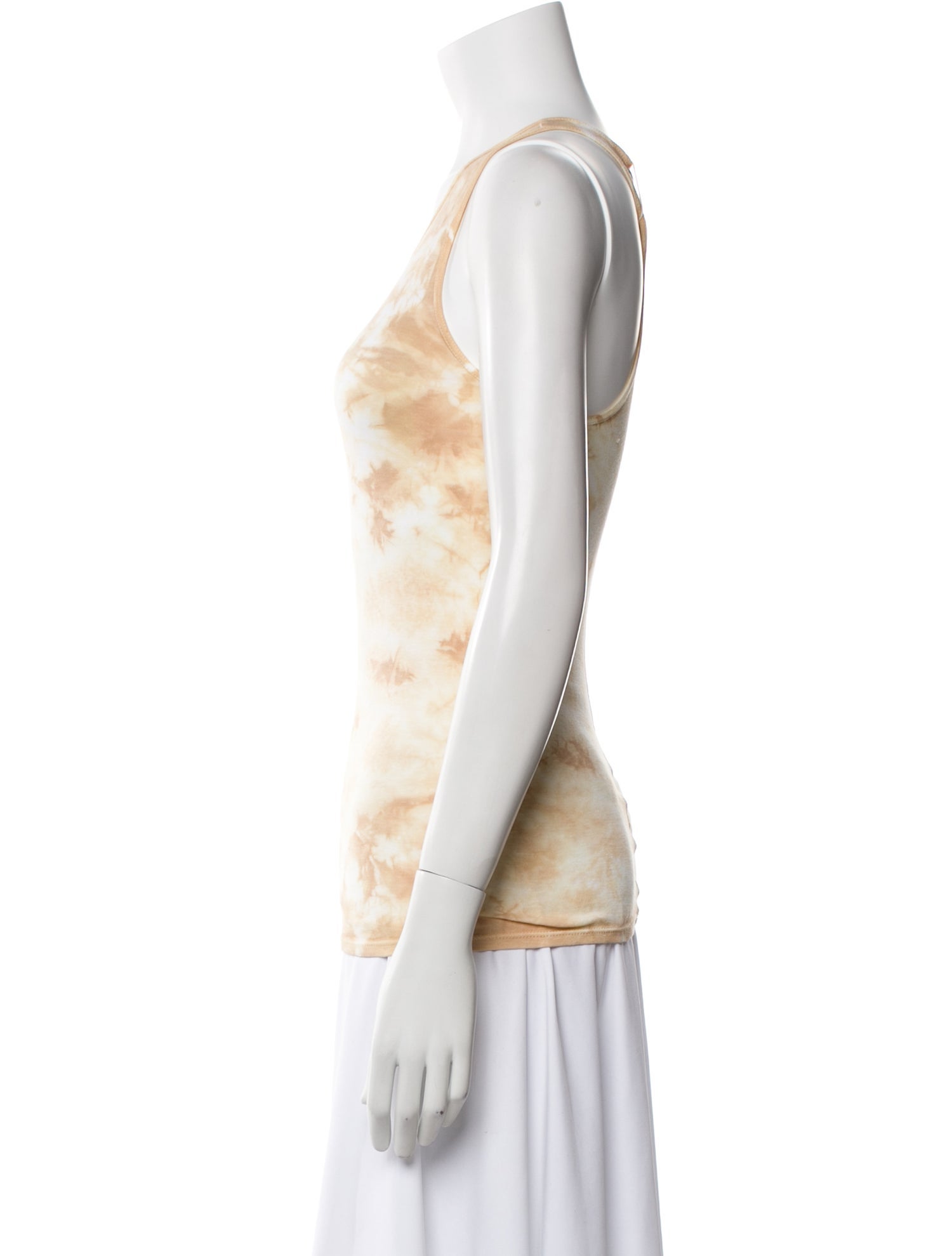 Enza Costa Tie-Dye Print Scoop Neck Top