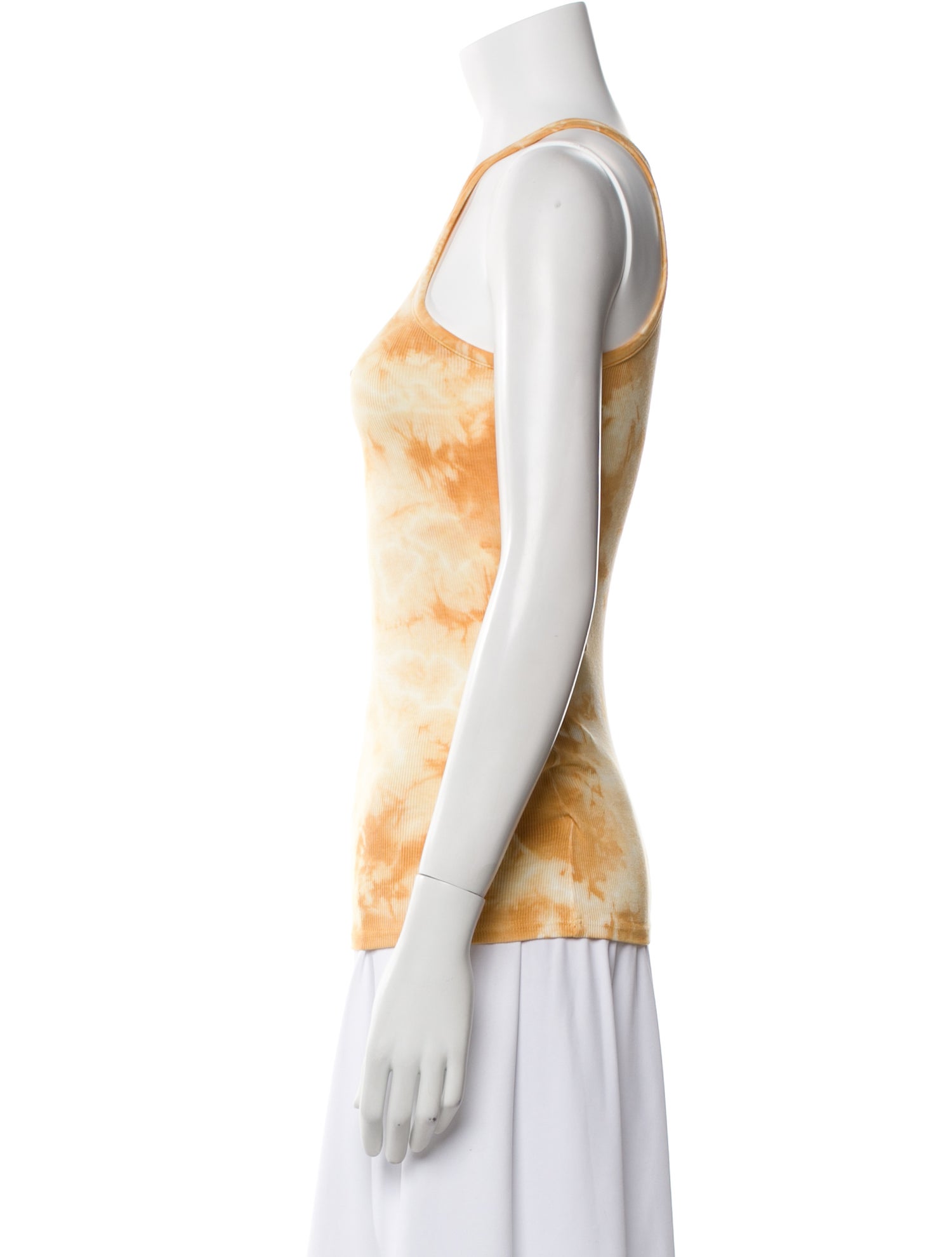 Enza Costa Tie-Dye Print Scoop Neck Top