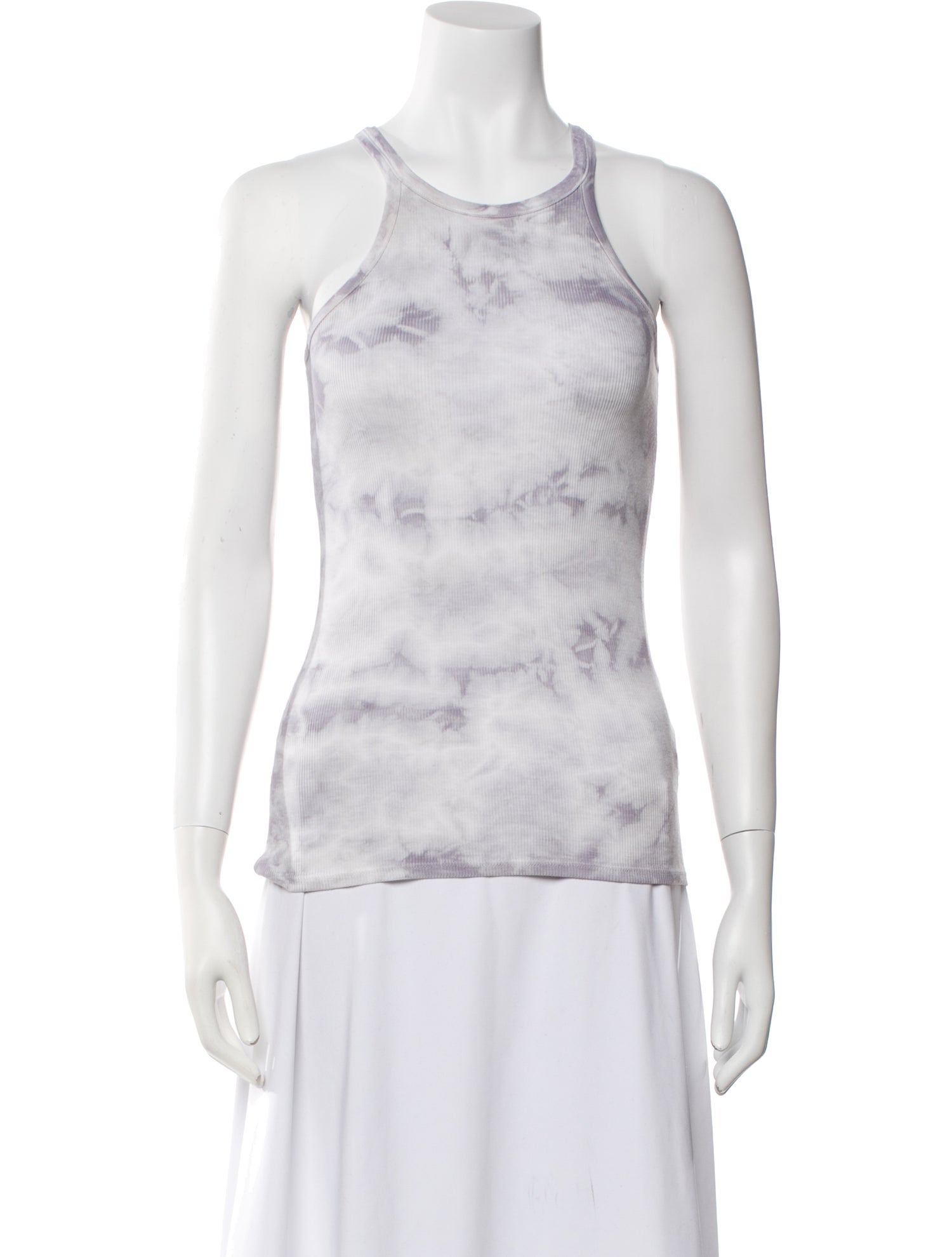 Enza Costa Tie-Dye Print Scoop Neck Top