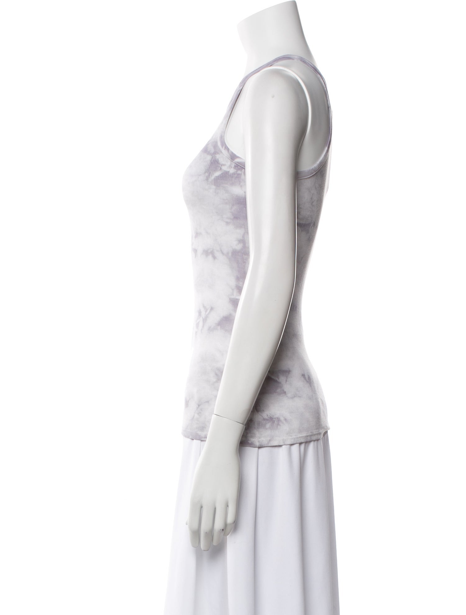 Enza Costa Tie-Dye Print Scoop Neck Top