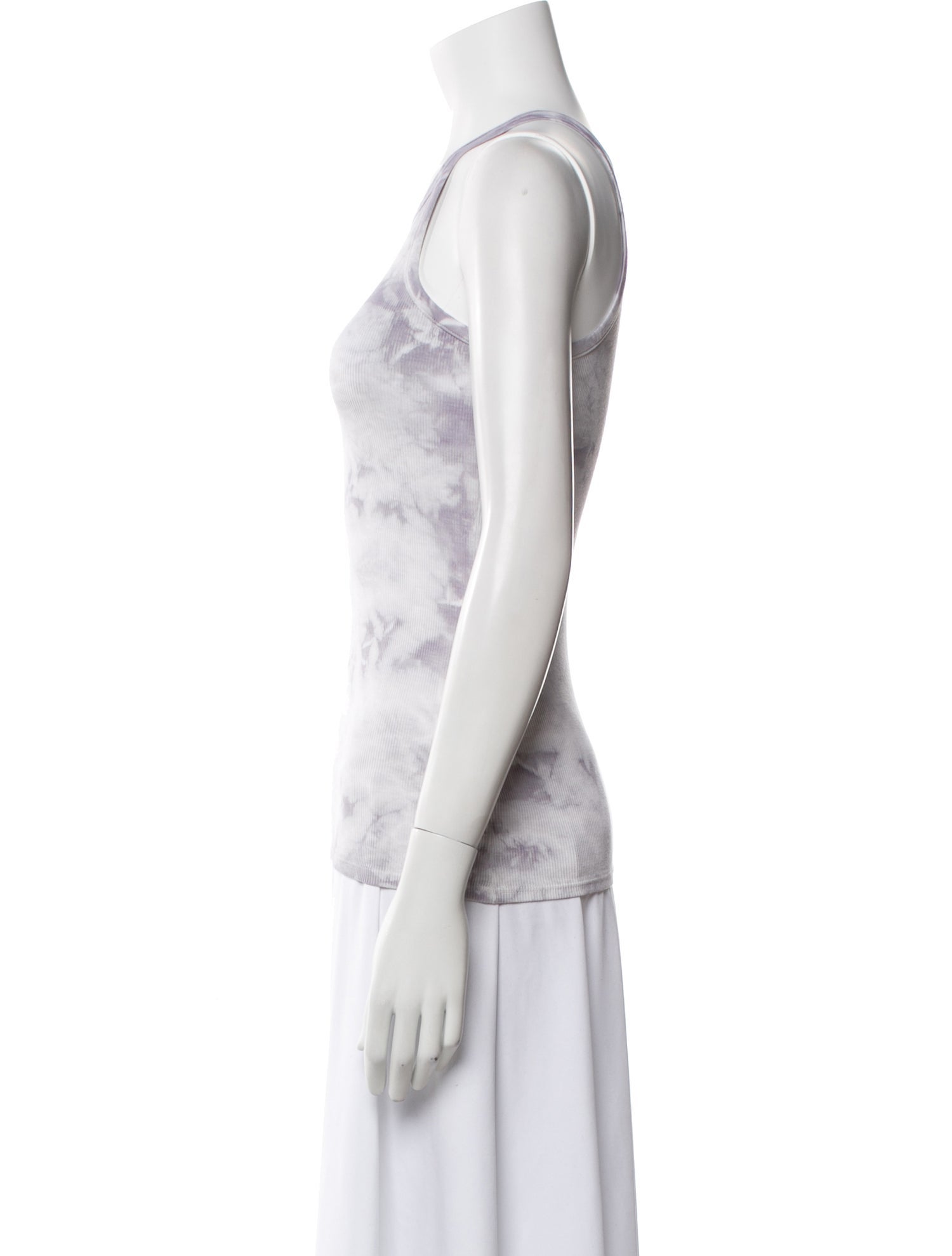 Enza Costa Tie-Dye Print Scoop Neck Top