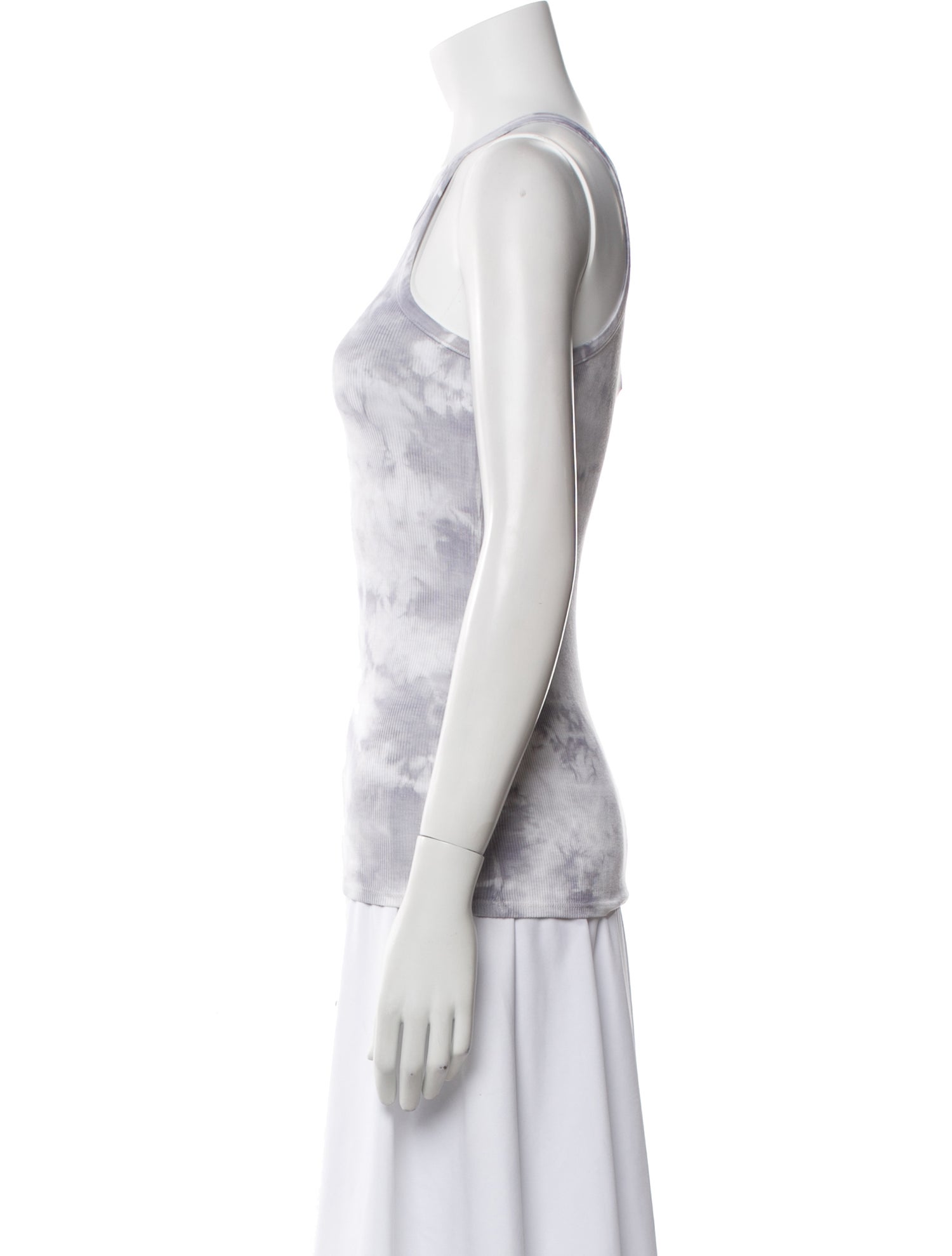 Enza Costa Tie-Dye Print Scoop Neck Top