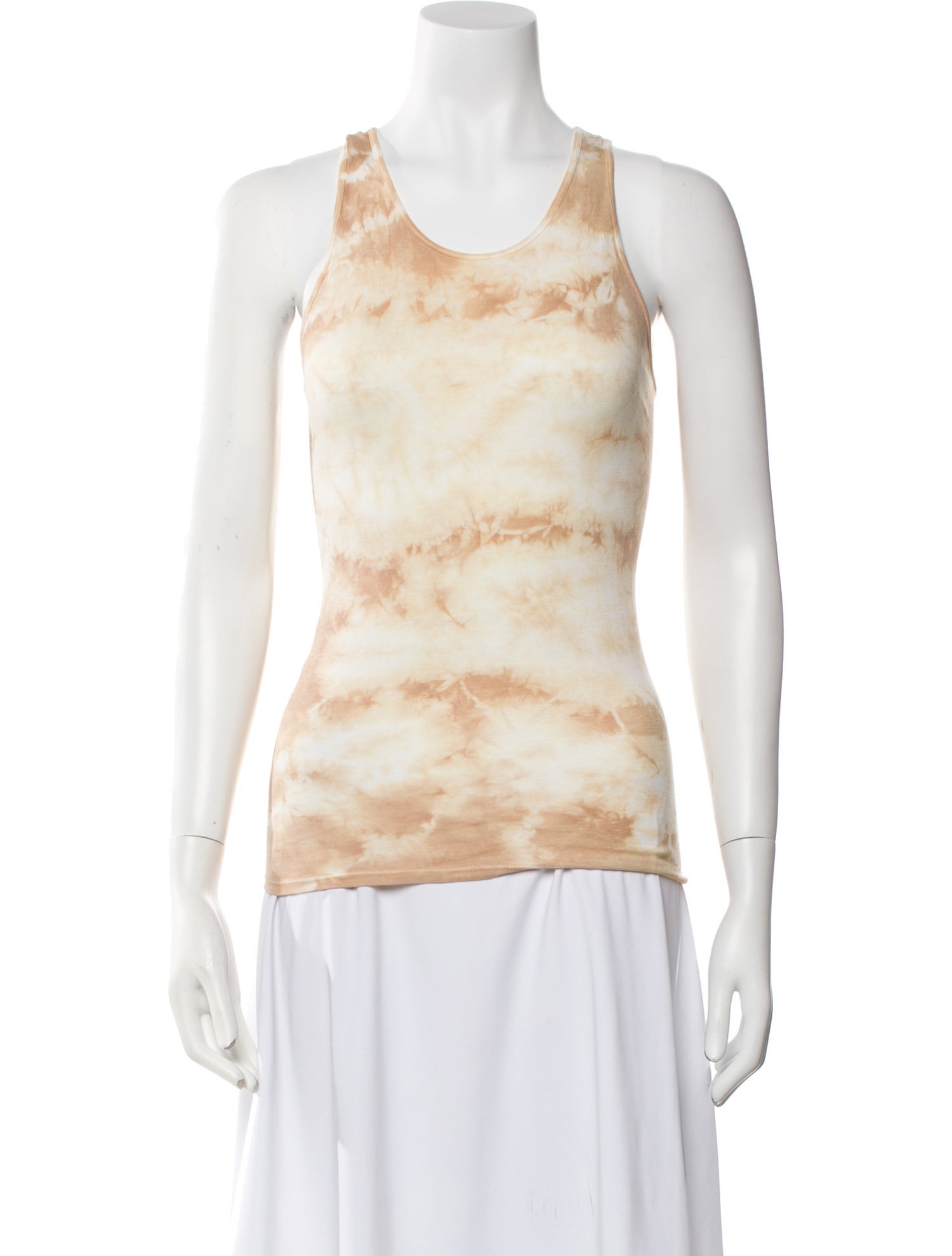 Enza Costa Tie-Dye Print Scoop Neck Top
