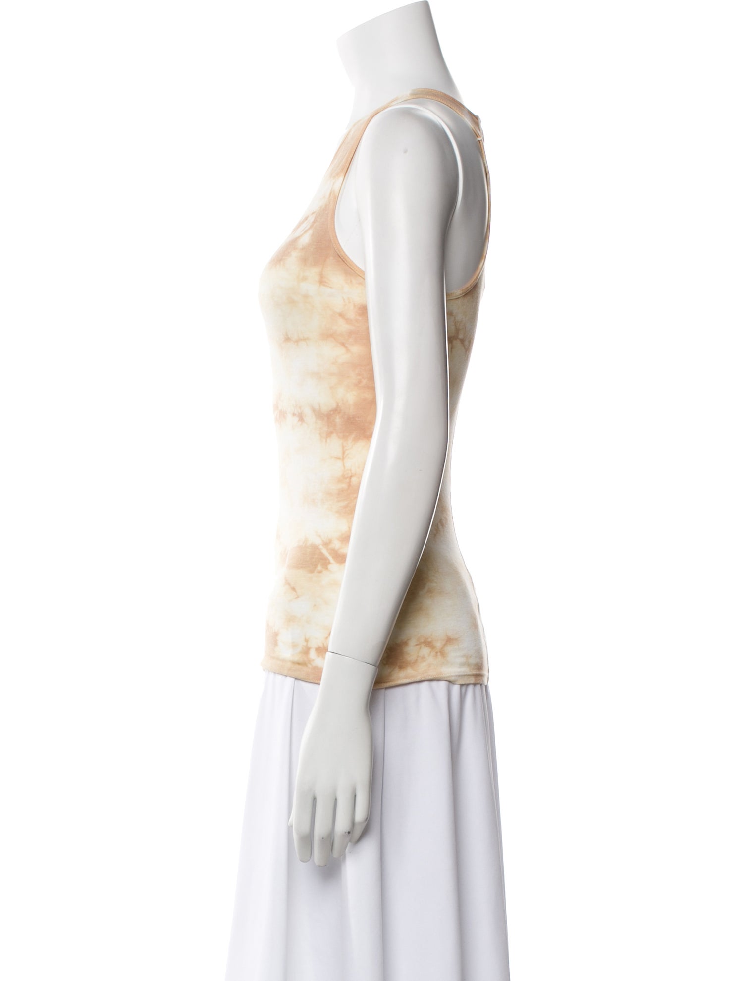 Enza Costa Tie-Dye Print Scoop Neck Top