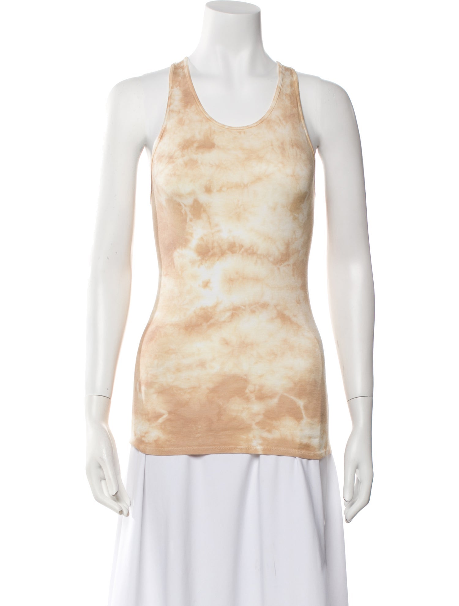 Enza Costa Tie-Dye Print Scoop Neck Top
