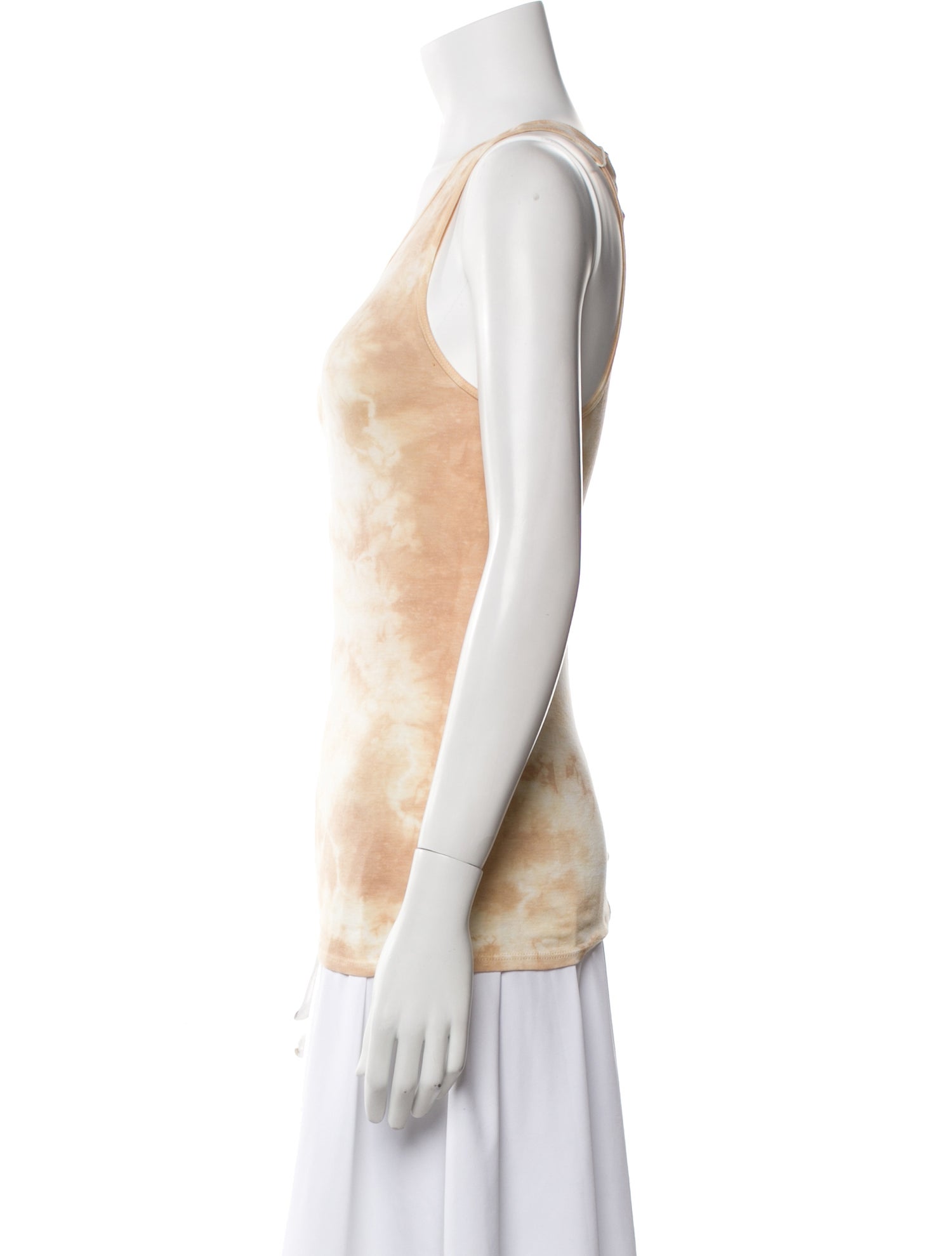 Enza Costa Tie-Dye Print Scoop Neck Top