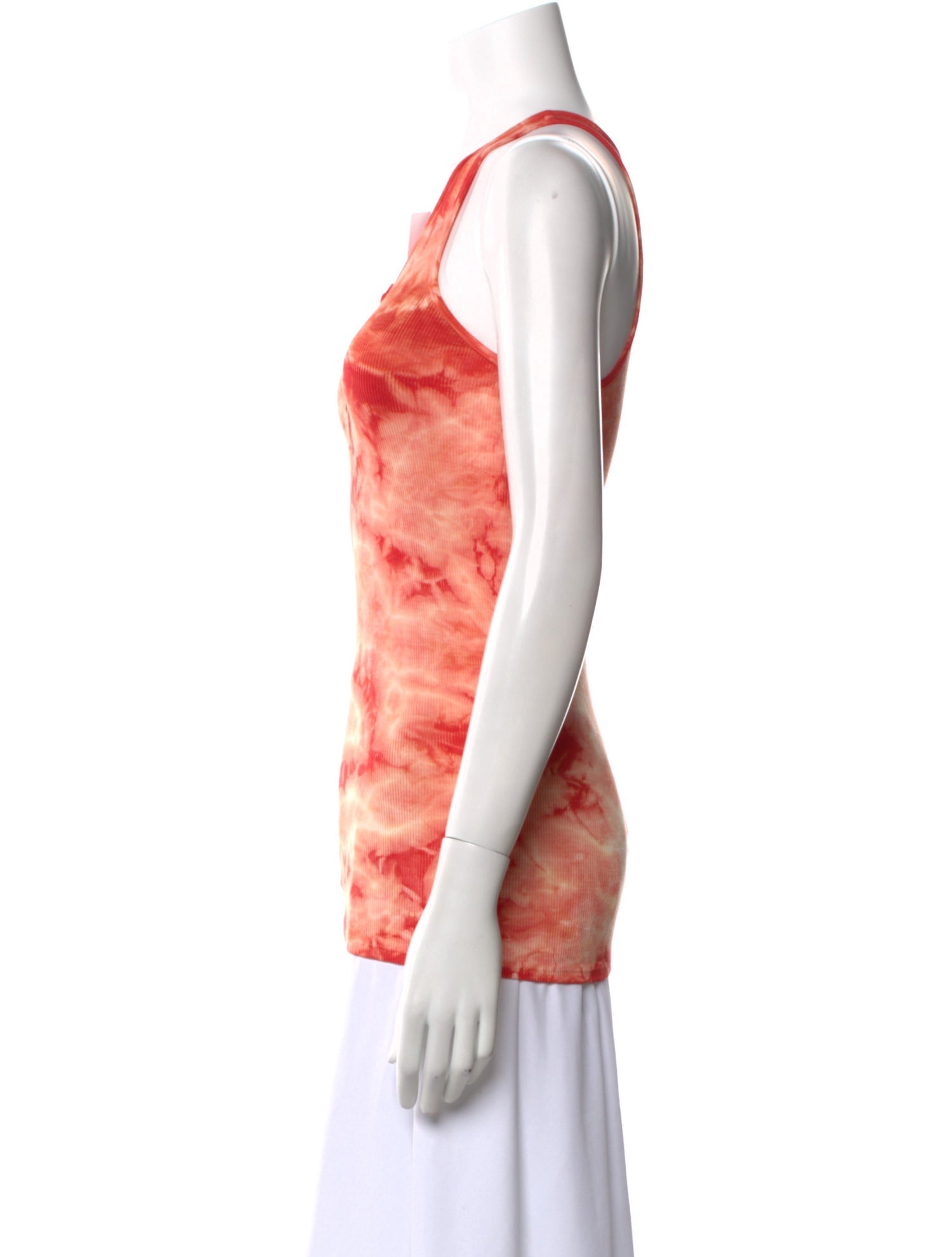 Enza Costa Tie-Dye Print Scoop Neck Top
