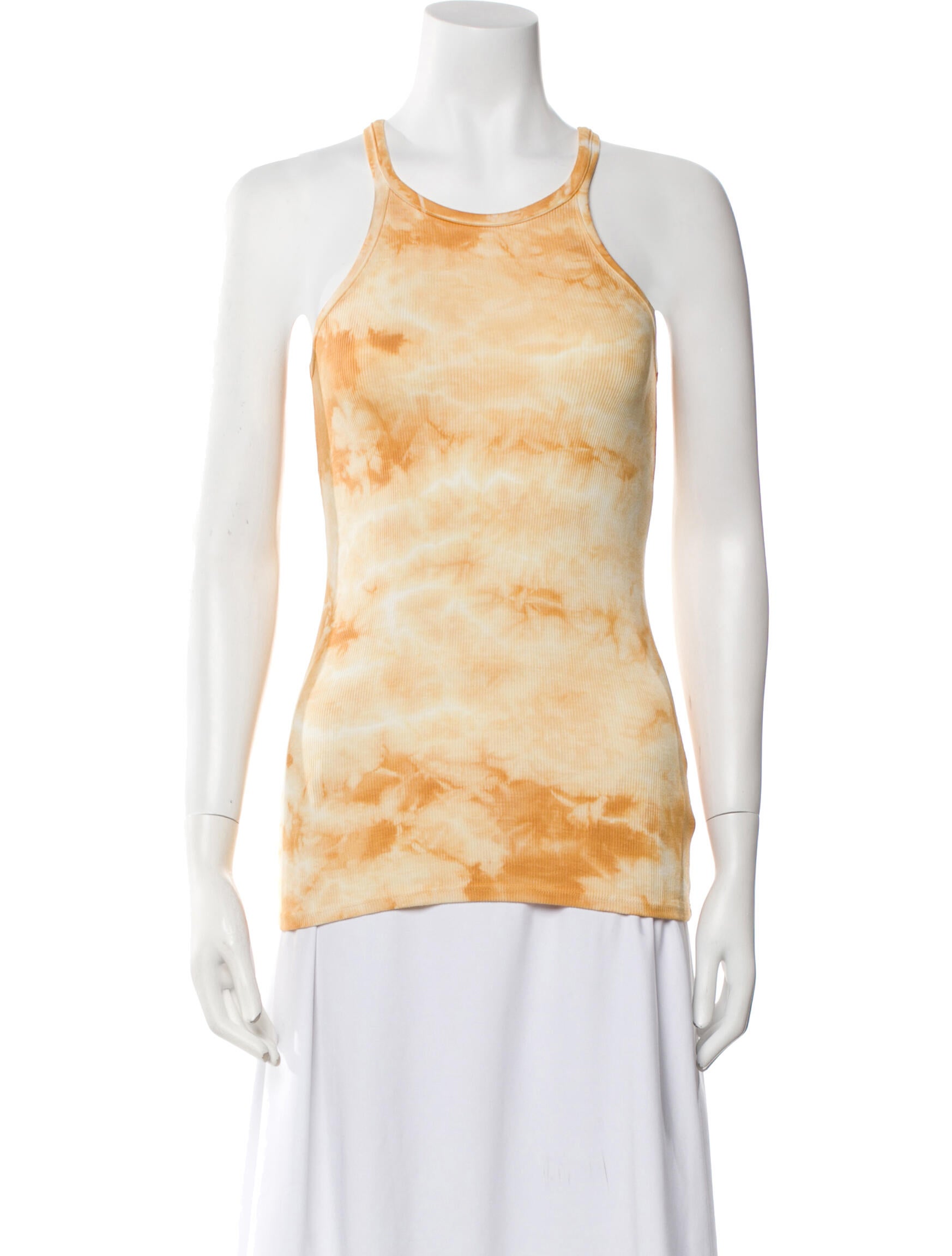 Enza Costa Tie-Dye Print Scoop Neck Top