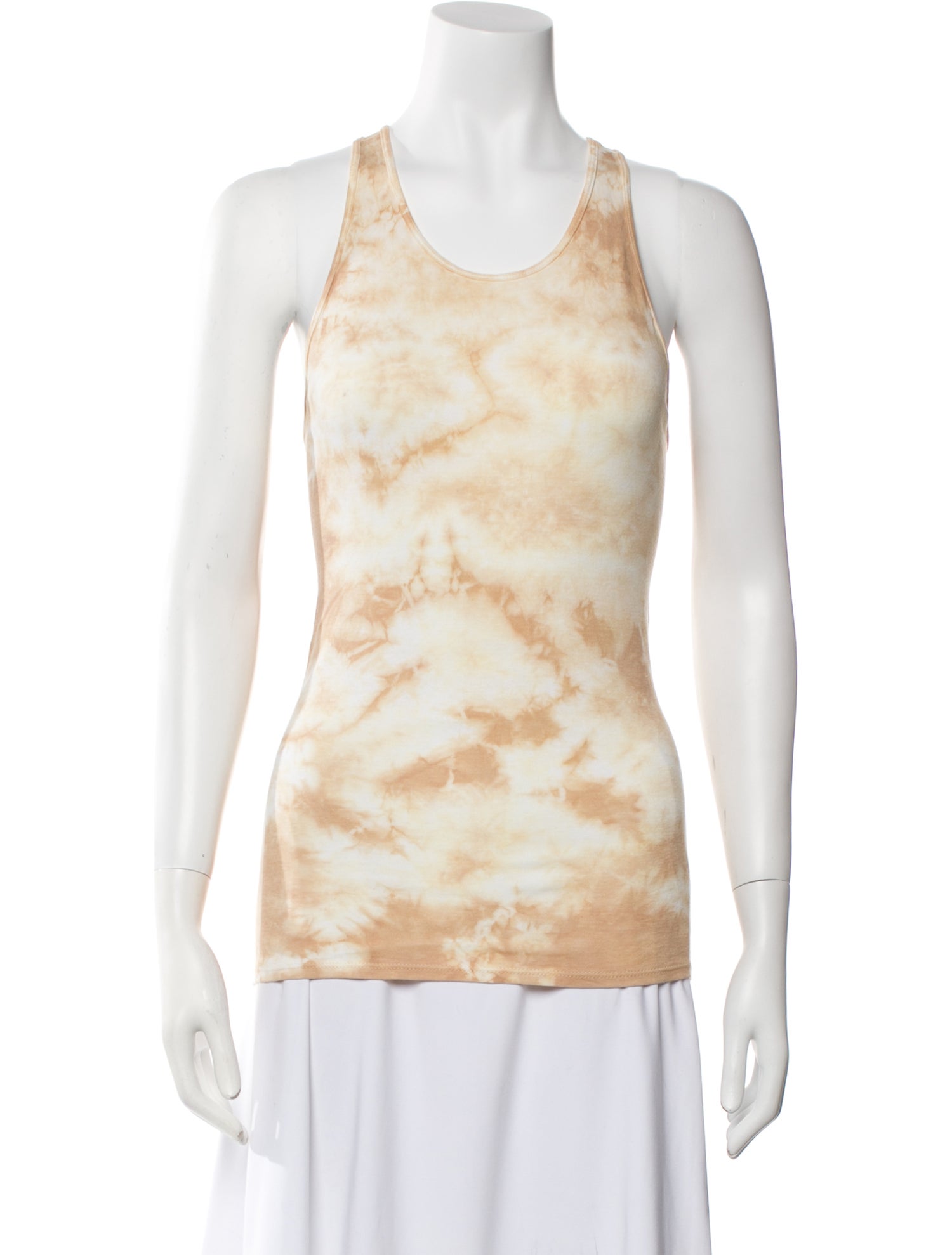 Enza Costa Tie-Dye Print Scoop Neck Top