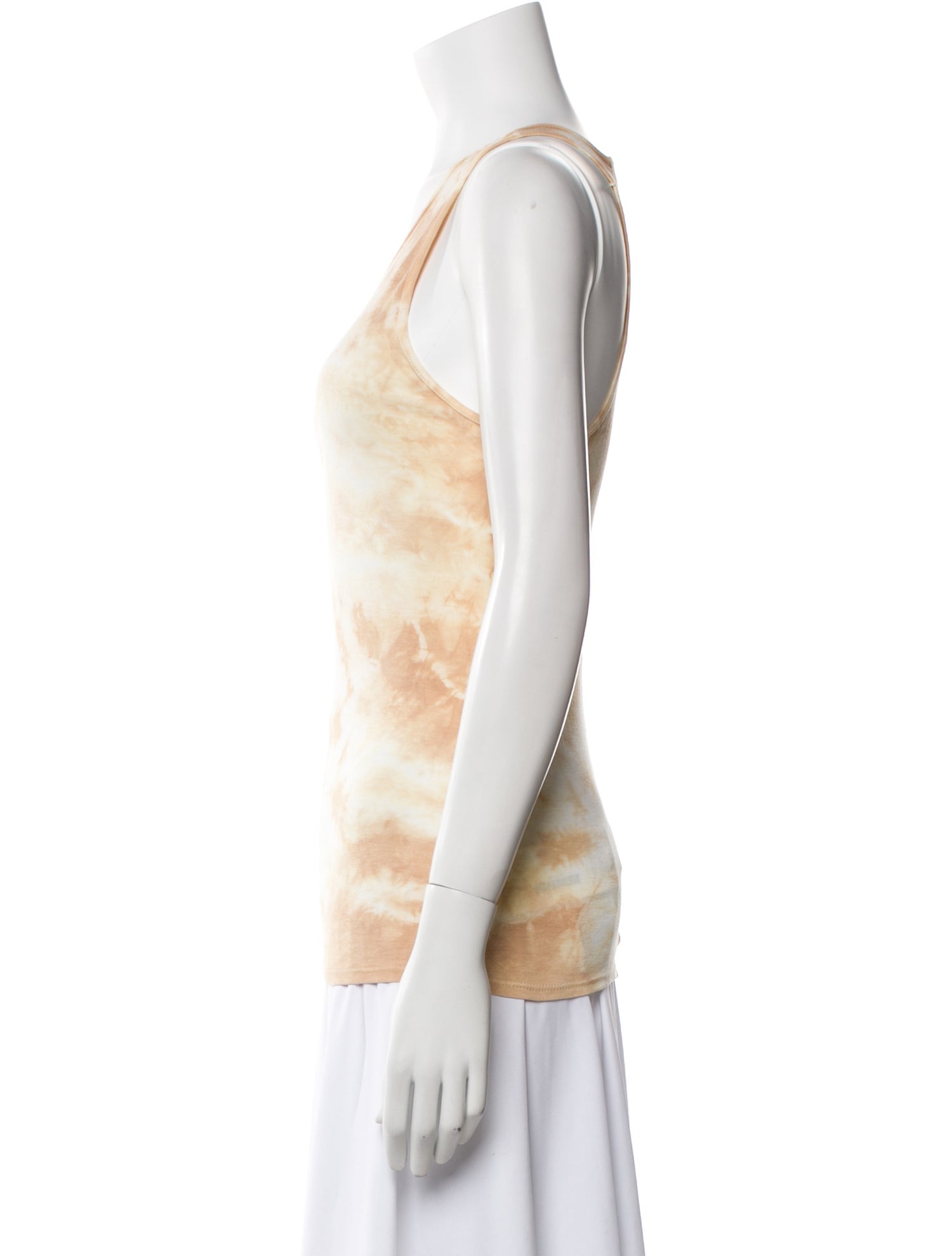 Enza Costa Tie-Dye Print Scoop Neck Top