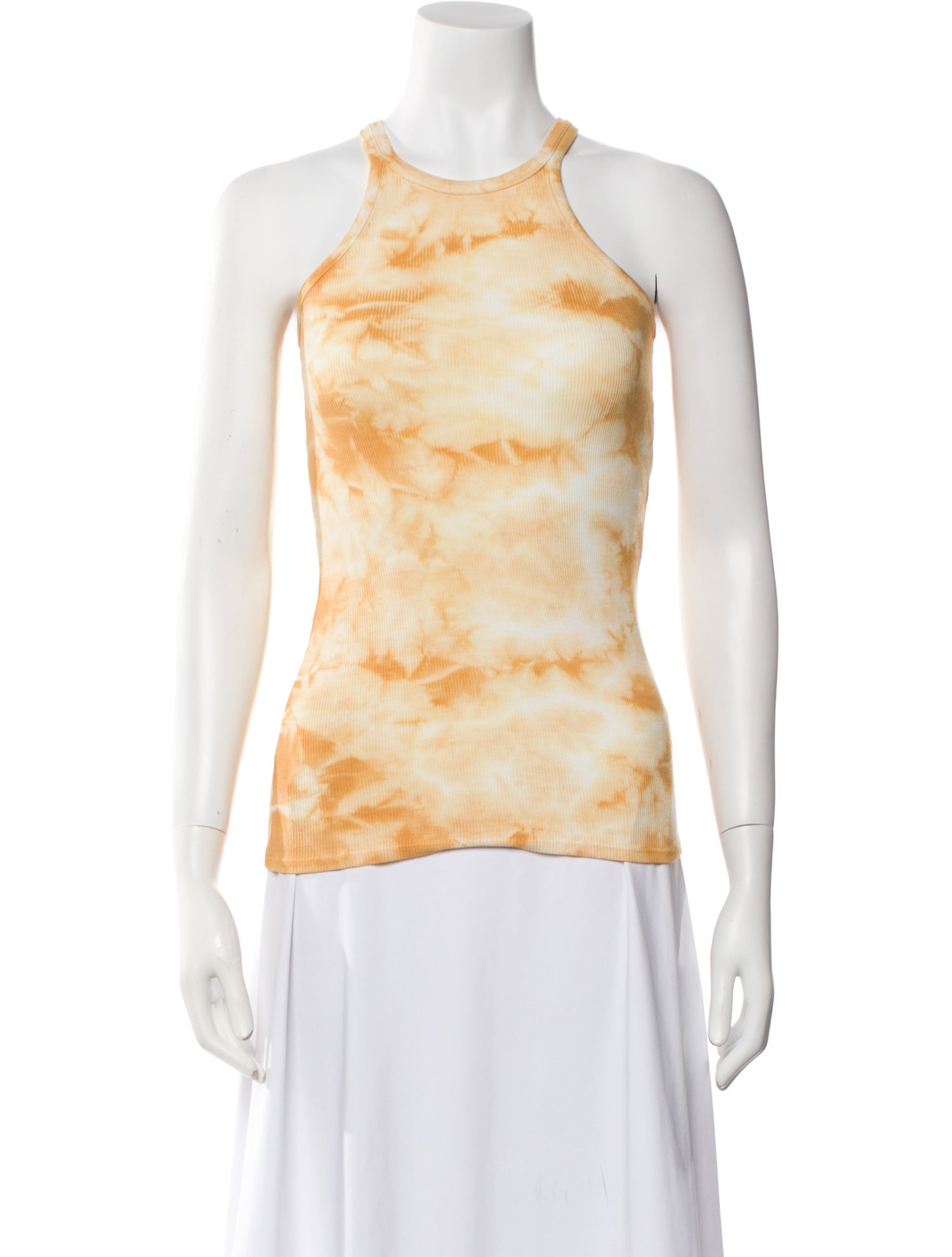 Enza Costa Tie-Dye Print Scoop Neck Top