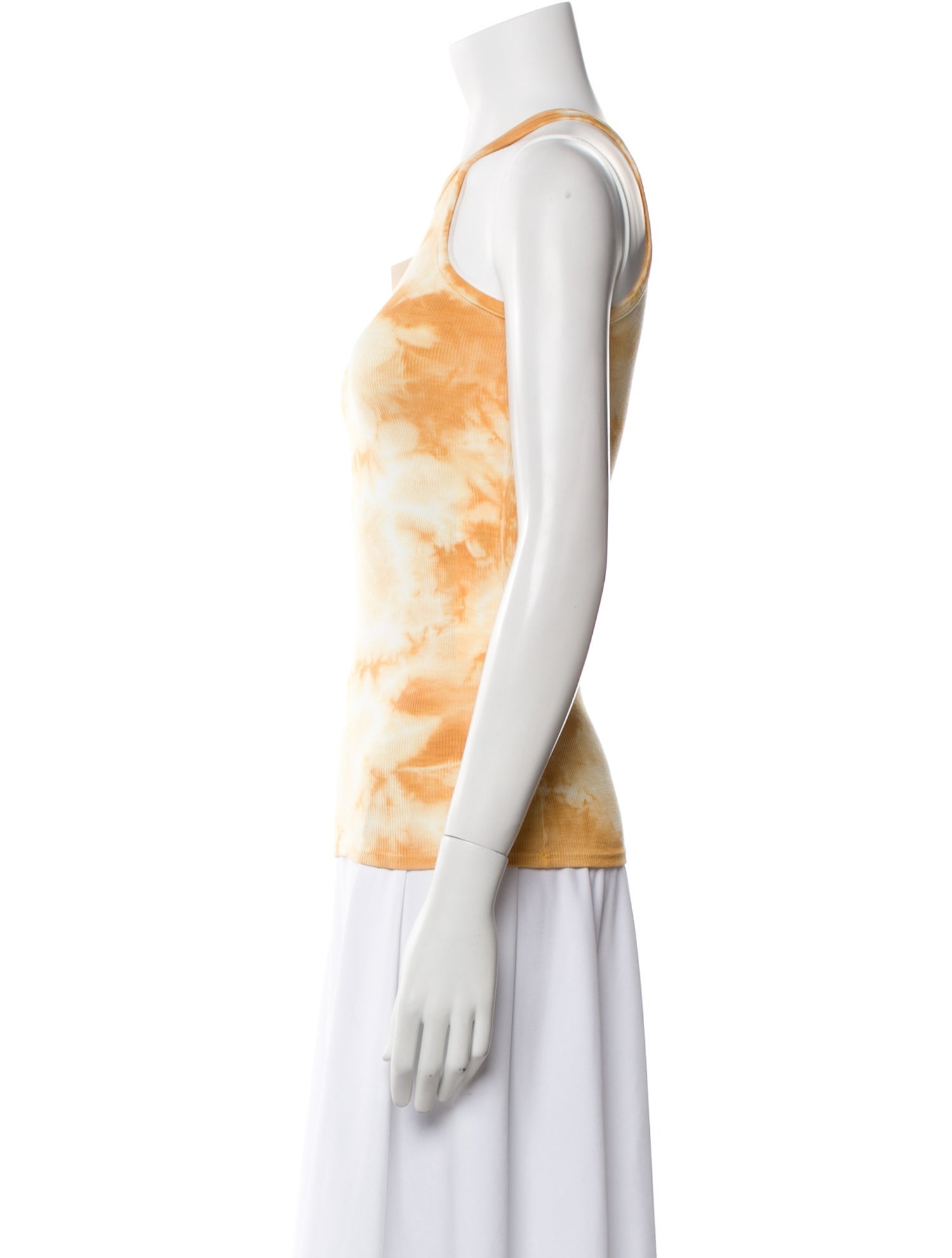 Enza Costa Tie-Dye Print Scoop Neck Top