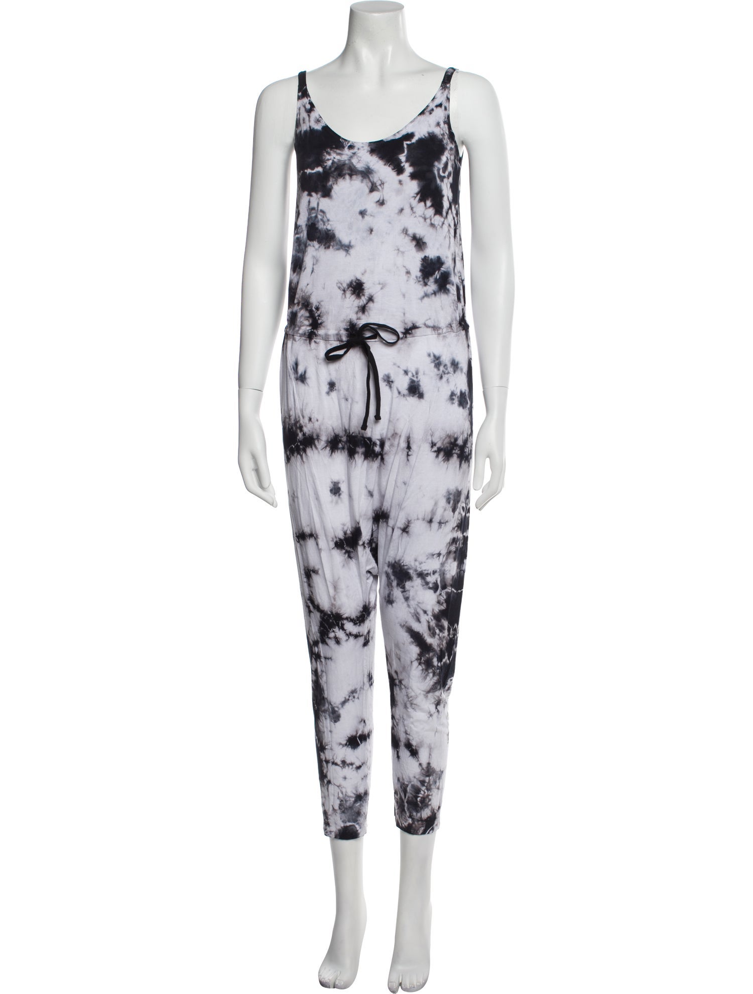 Enza Costa Tie-Dye Print Scoop Neck Jumpsuit