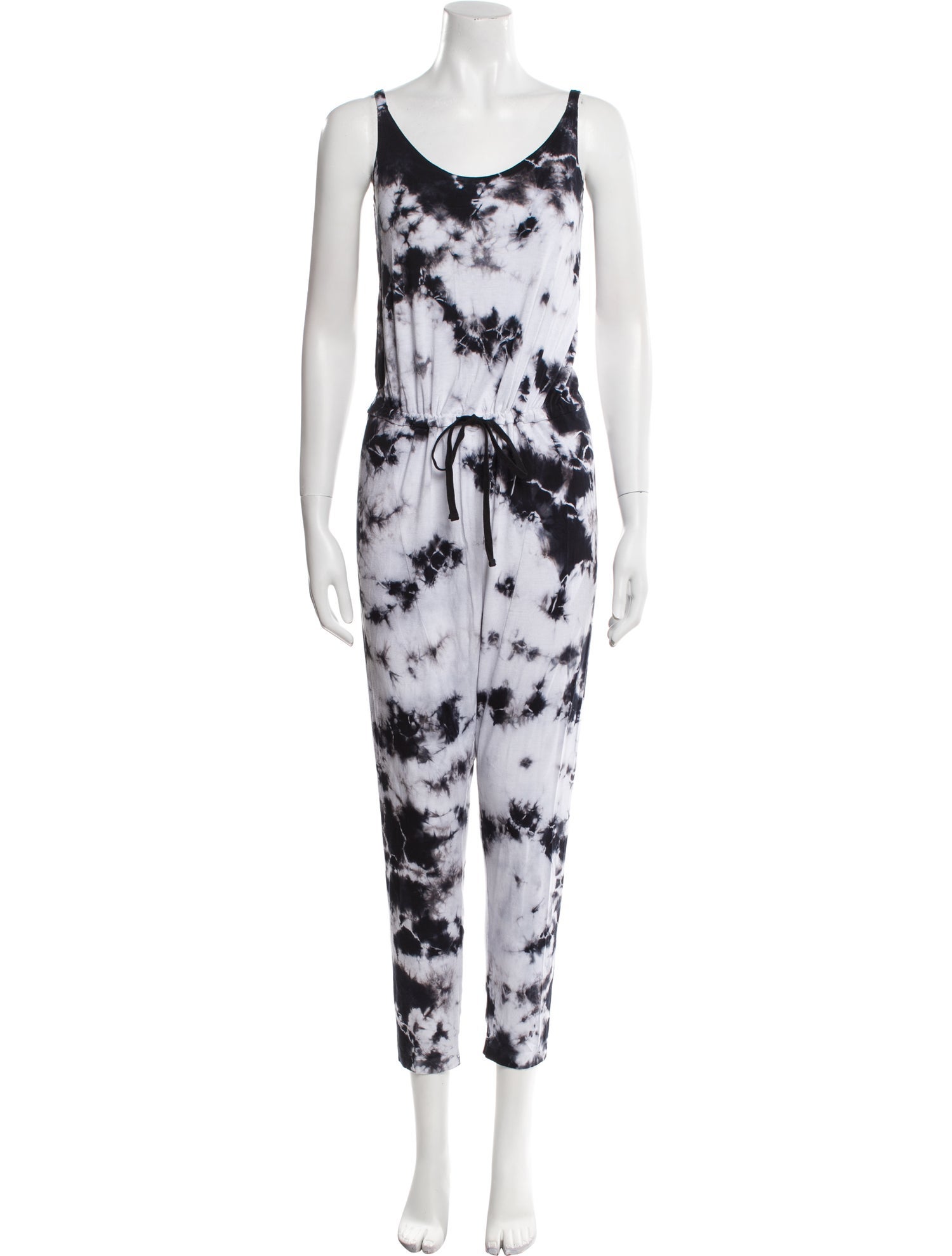 Enza Costa Tie-Dye Print Scoop Neck Jumpsuit