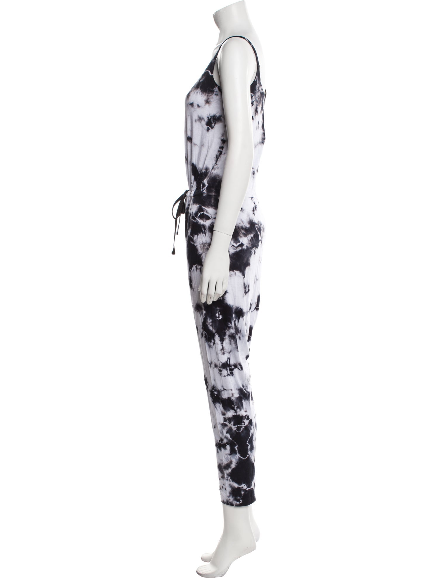 Enza Costa Tie-Dye Print Scoop Neck Jumpsuit
