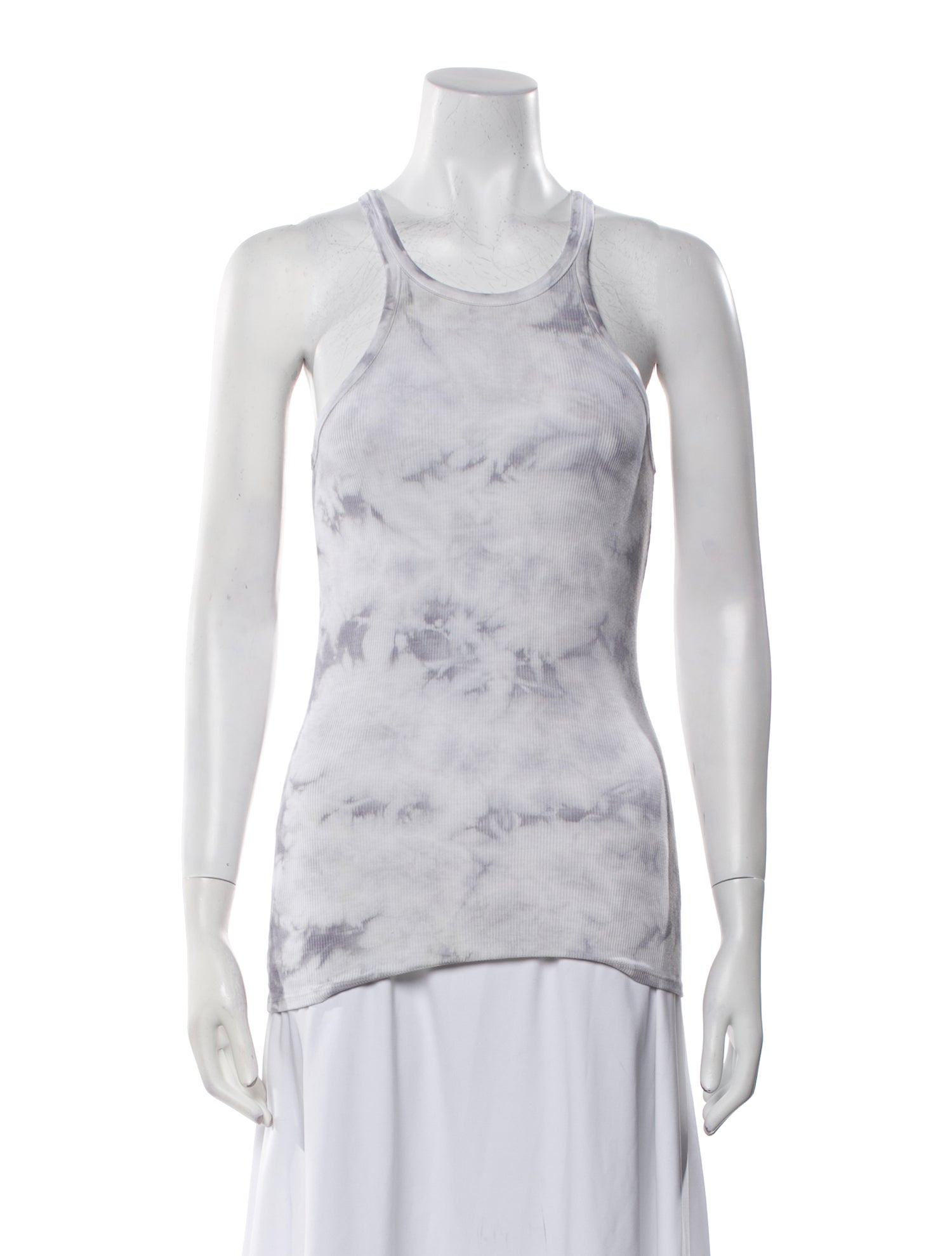 Enza Costa Tie-Dye Print Crew Neck Top