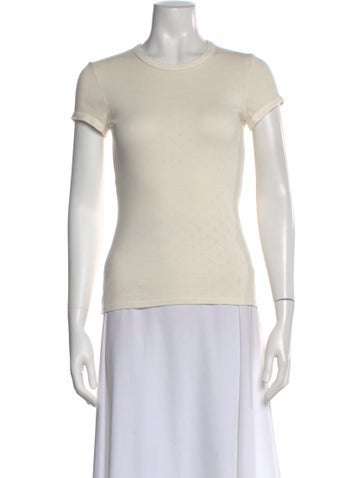 Pre-owned Enza Costa Crew Neck Short Sleeve T-shirt In Neutral
