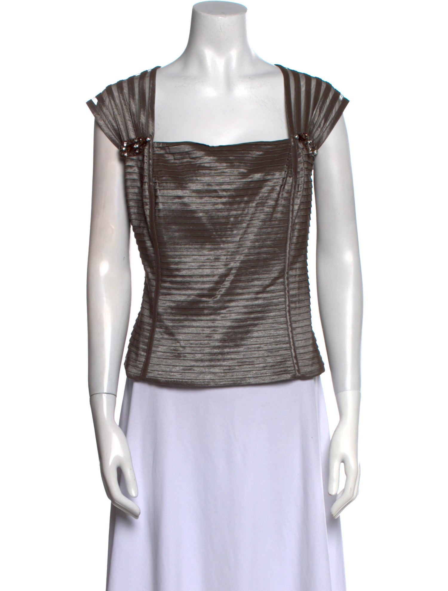 Emma Striped Square Neckline Top
