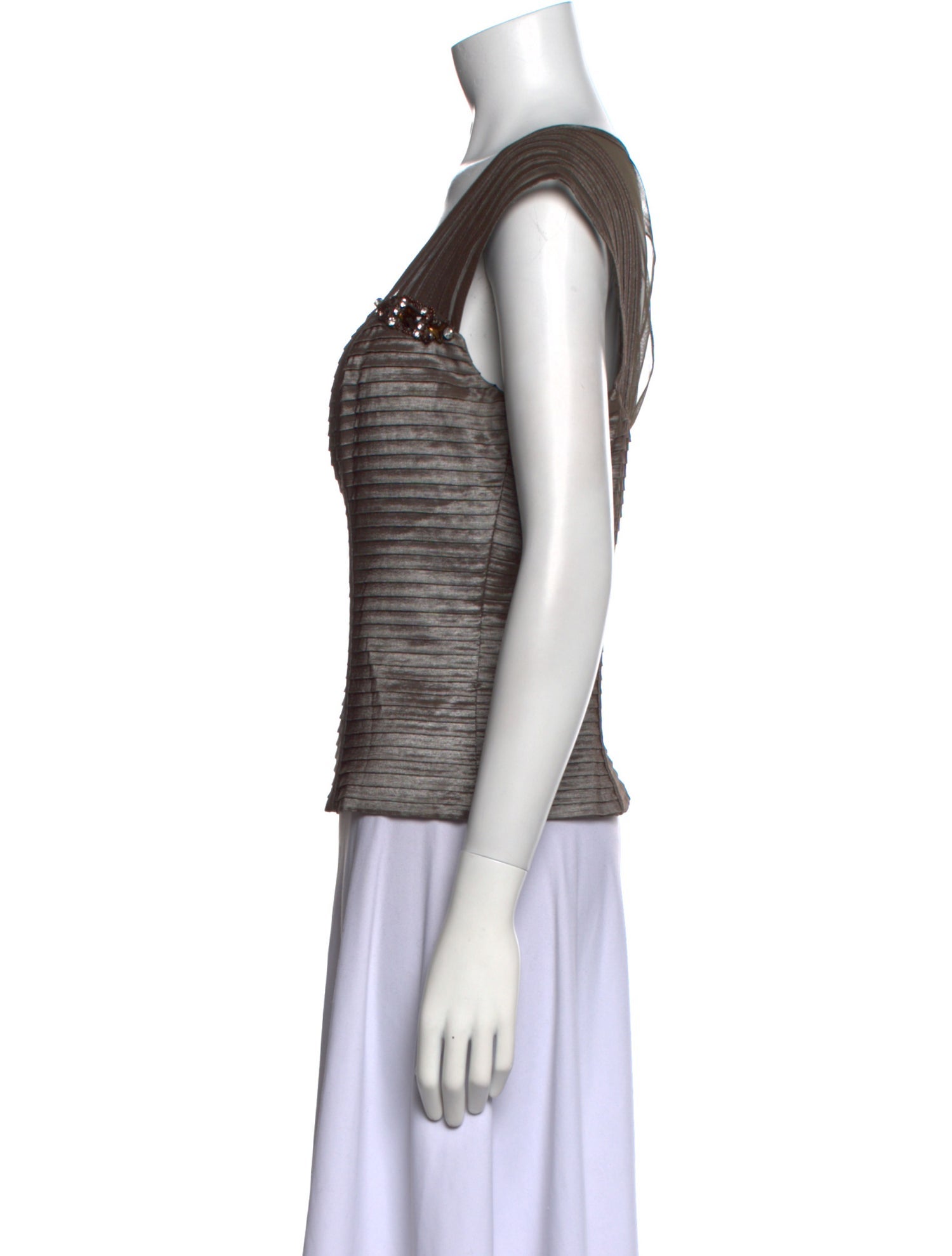 Emma Striped Square Neckline Top