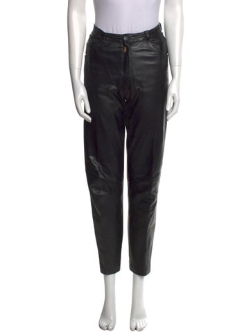 Erez Pants Leather Straight Leg S