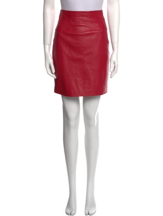 Erez Leather Mini Skirt
