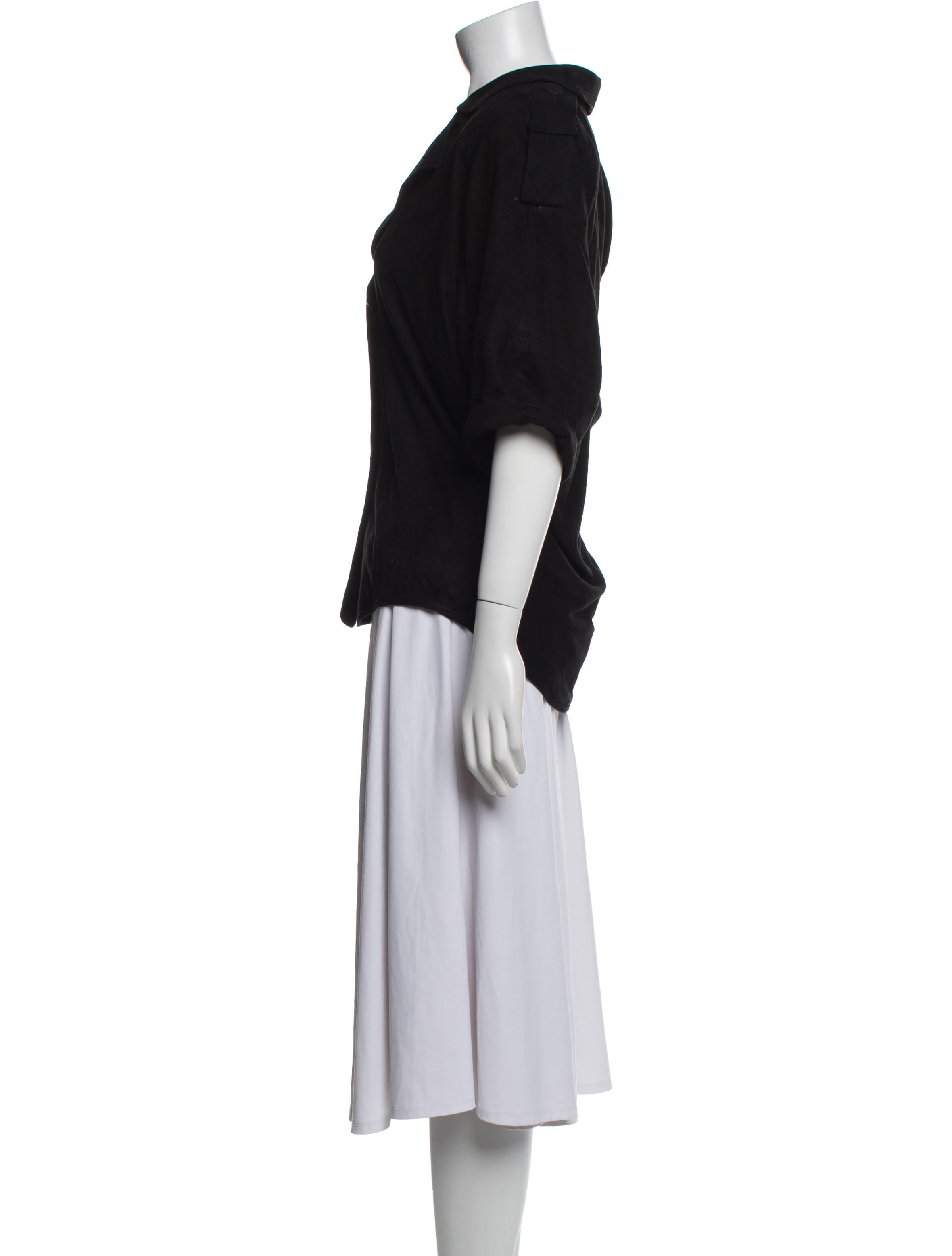 Erez V-Neck Three-Quarter Sleeve Blouse