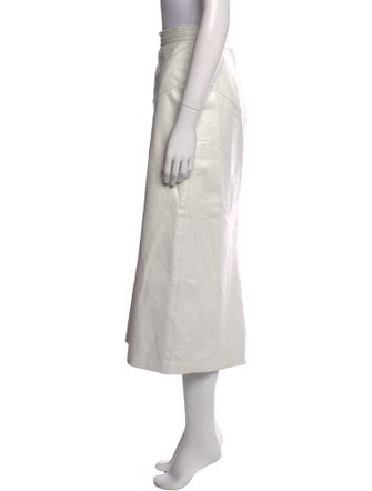 Erez Leather Midi Length Skirt