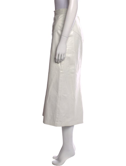 Erez Leather Midi Length Skirt