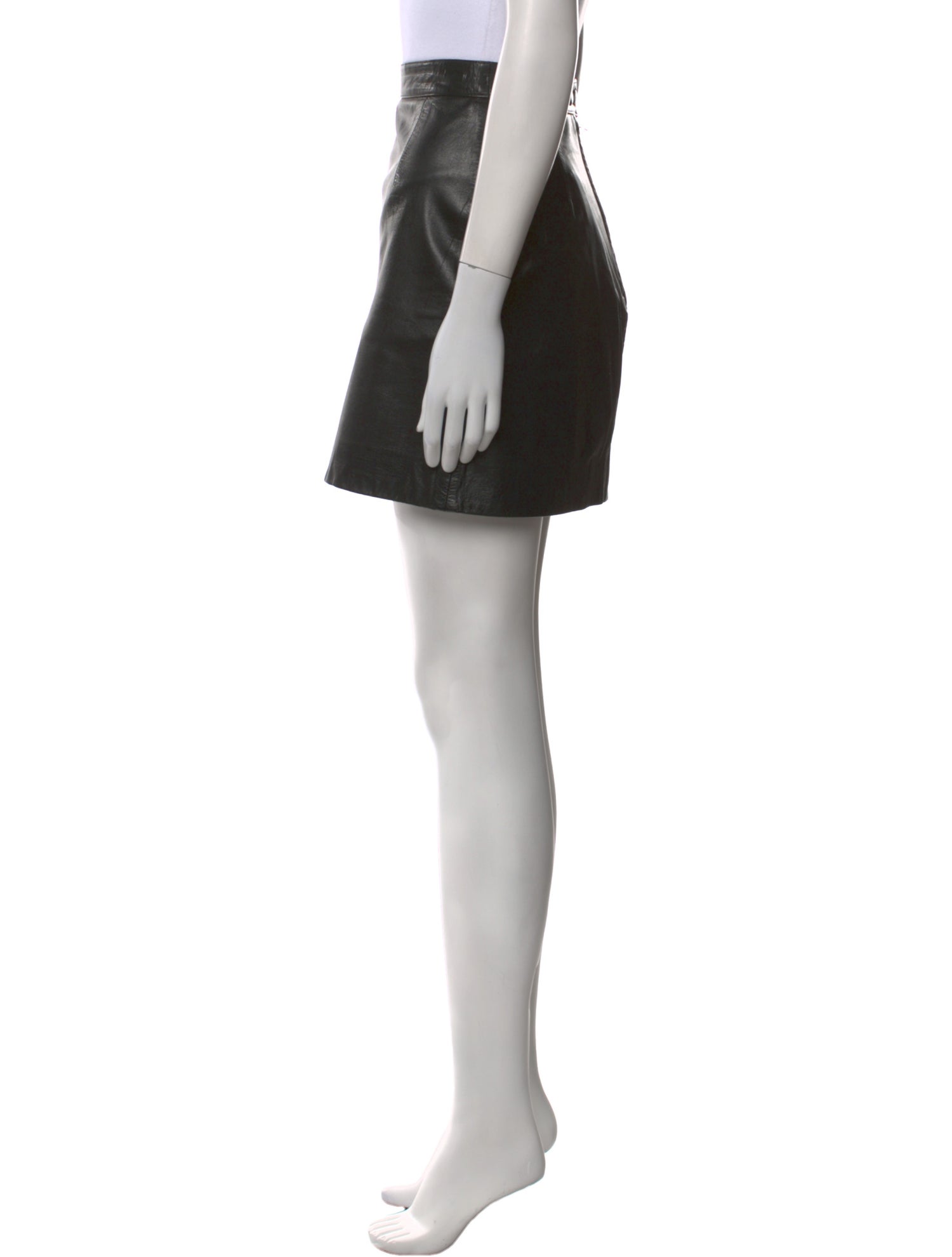 Erez Leather Mini Skirt