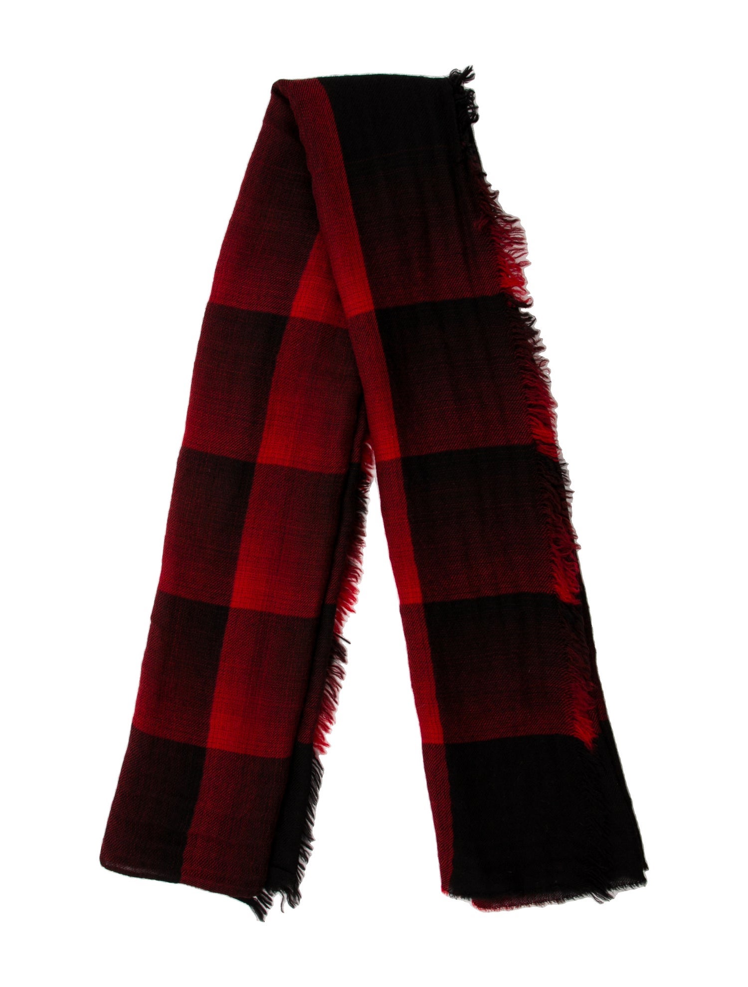 Faliero Sarti Cashmere Plaid Print Scarf