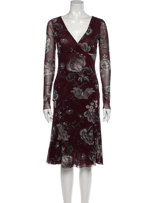 Fuzzi Floral Print Skirt Set Red