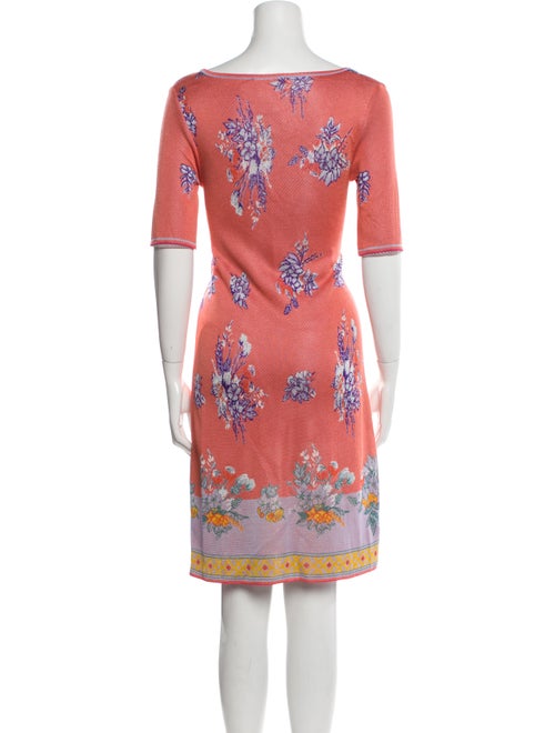 Fuzzi Floral Print Knee-Length Dress