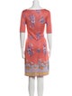 Fuzzi Floral Print Knee-Length Dress