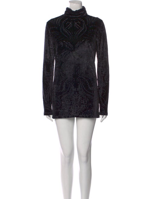 Fuzzi Printed Turtleneck Tunic