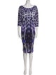 Fuzzi Printed Knee-Length Dress