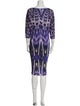 Fuzzi Printed Knee-Length Dress