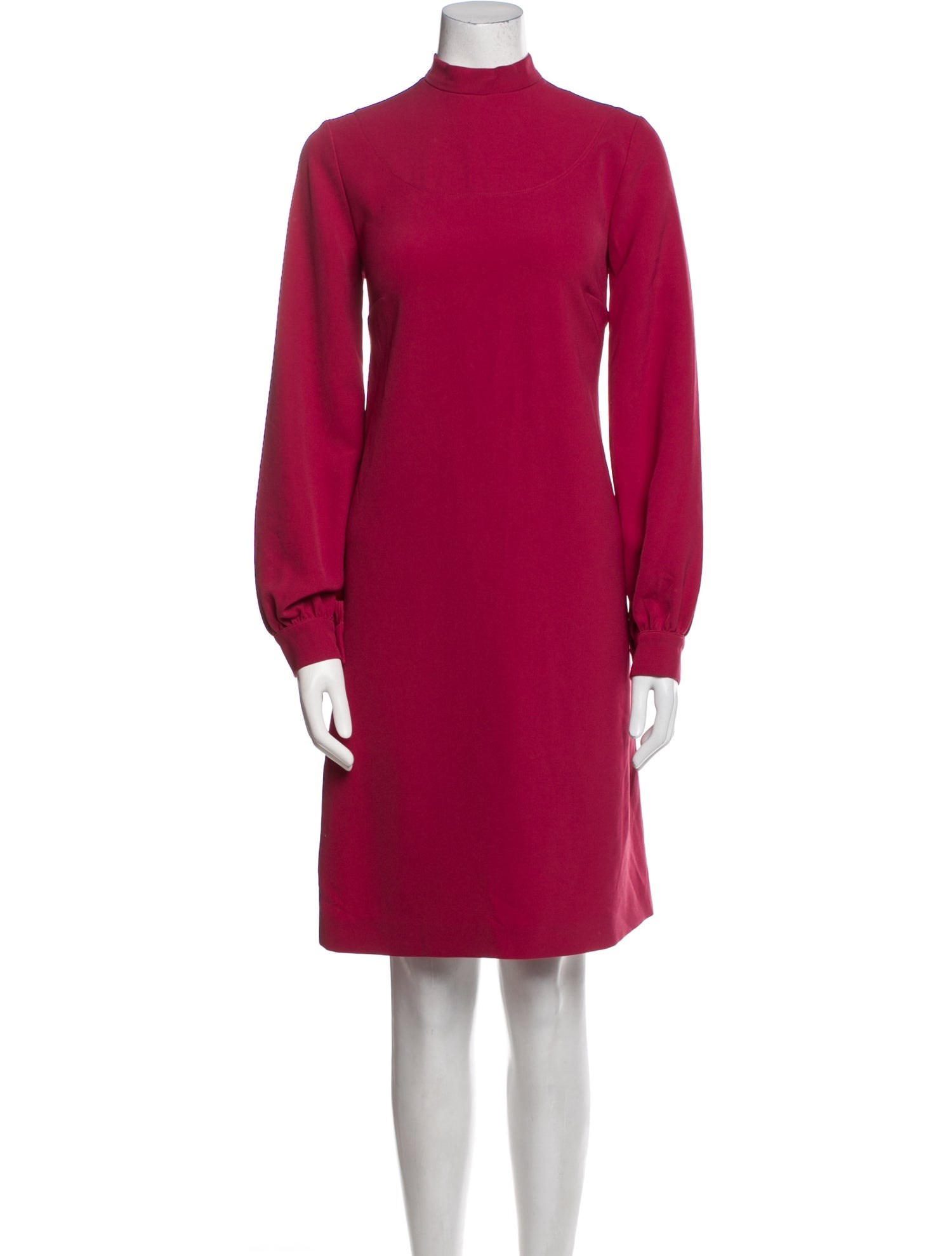 Fuzzi Mock Neck Midi Length Dress